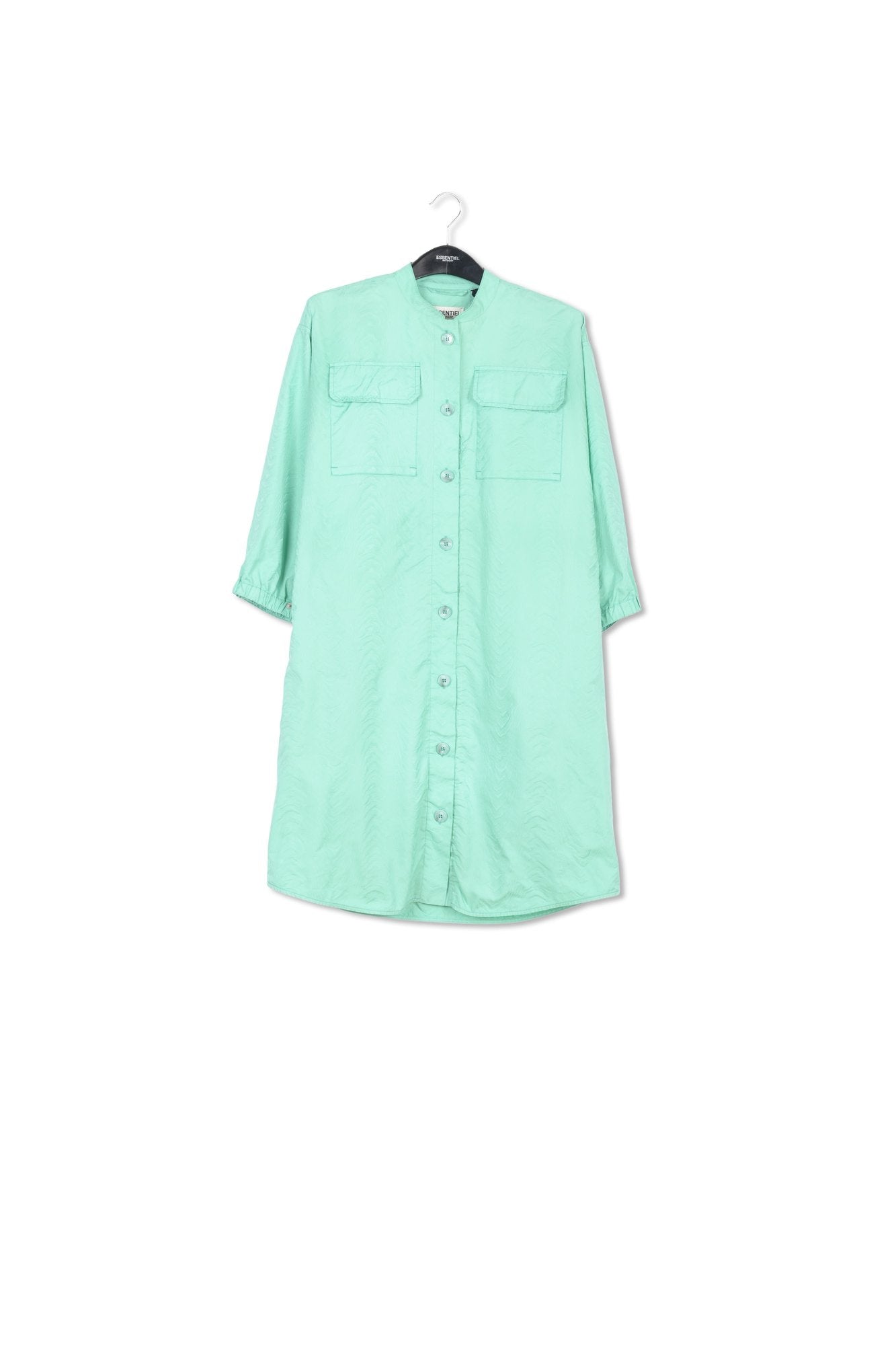 Turquoise jacquard shirt dress RE—SSENTIEL | Essentiel second hand
