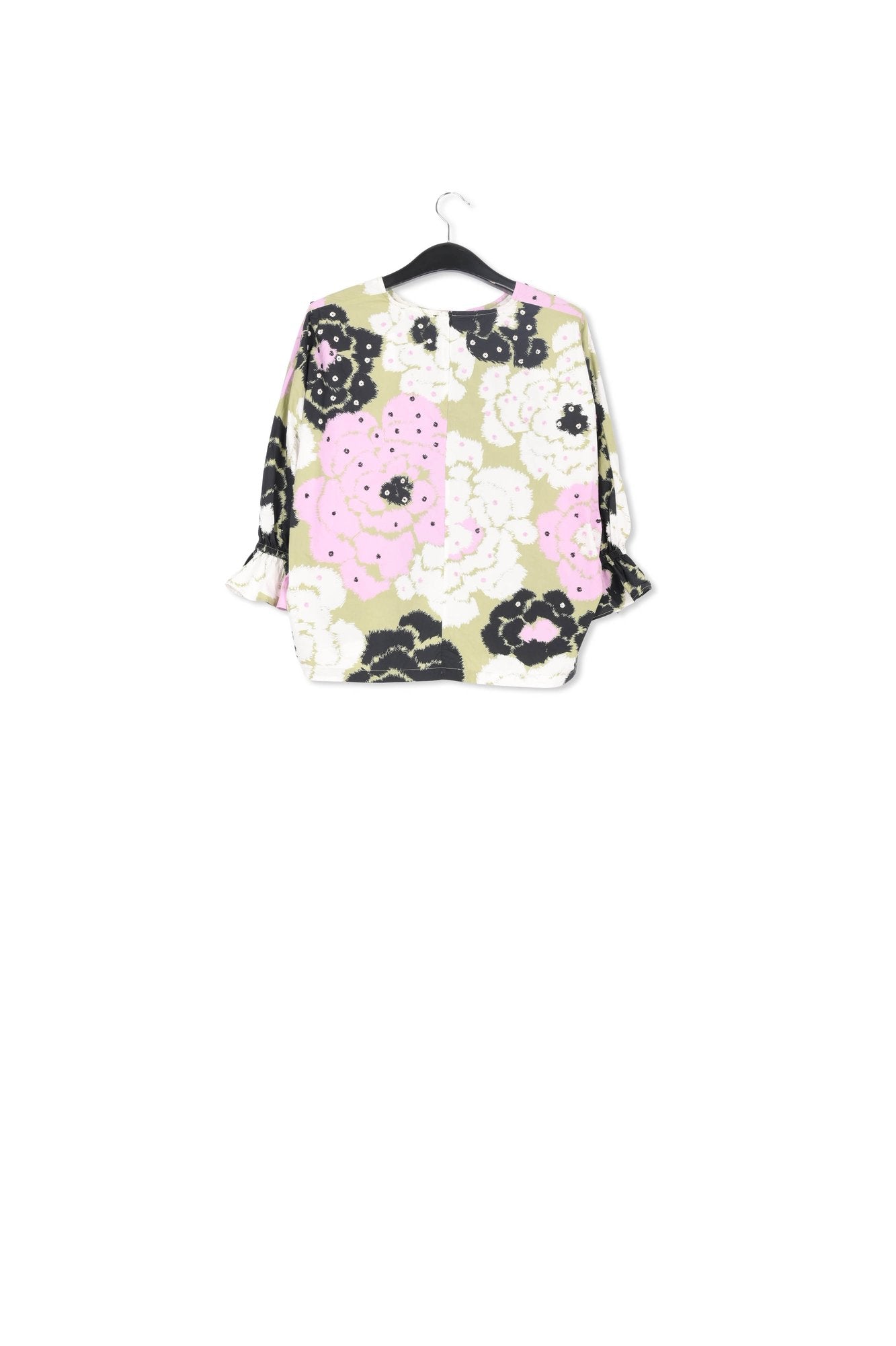 Top kaki, lilas et blanc cassé à manches bouffantes RE—SSENTIEL | Essentiel second hand