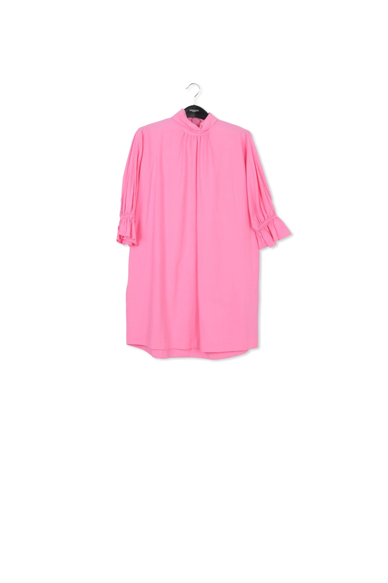 Pink mini dress with stand-up collar RE—SSENTIEL | Essentiel second hand