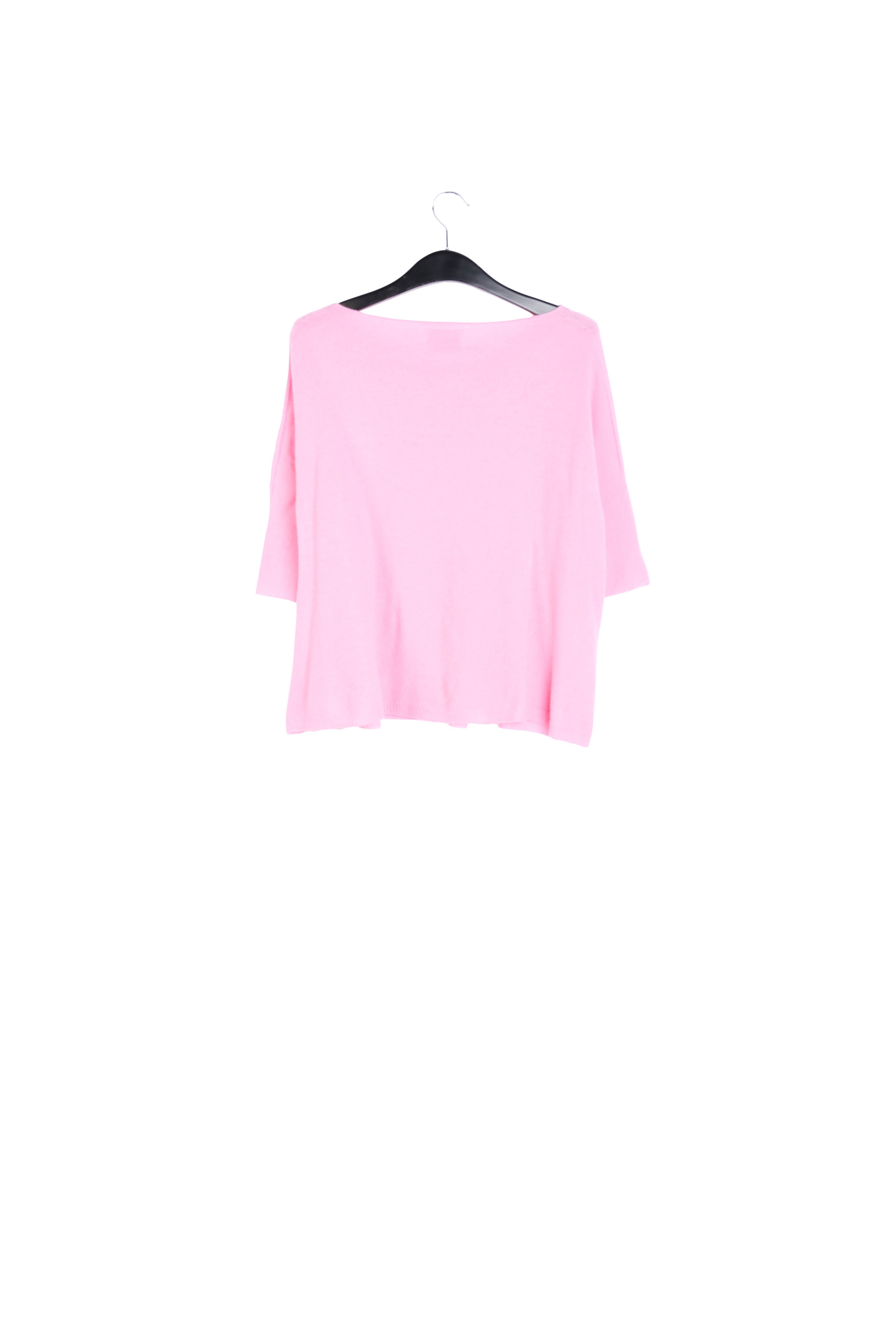 Roze oversized top gebreid van kasjmiermix RE—SSENTIEL | Essentiel second hand