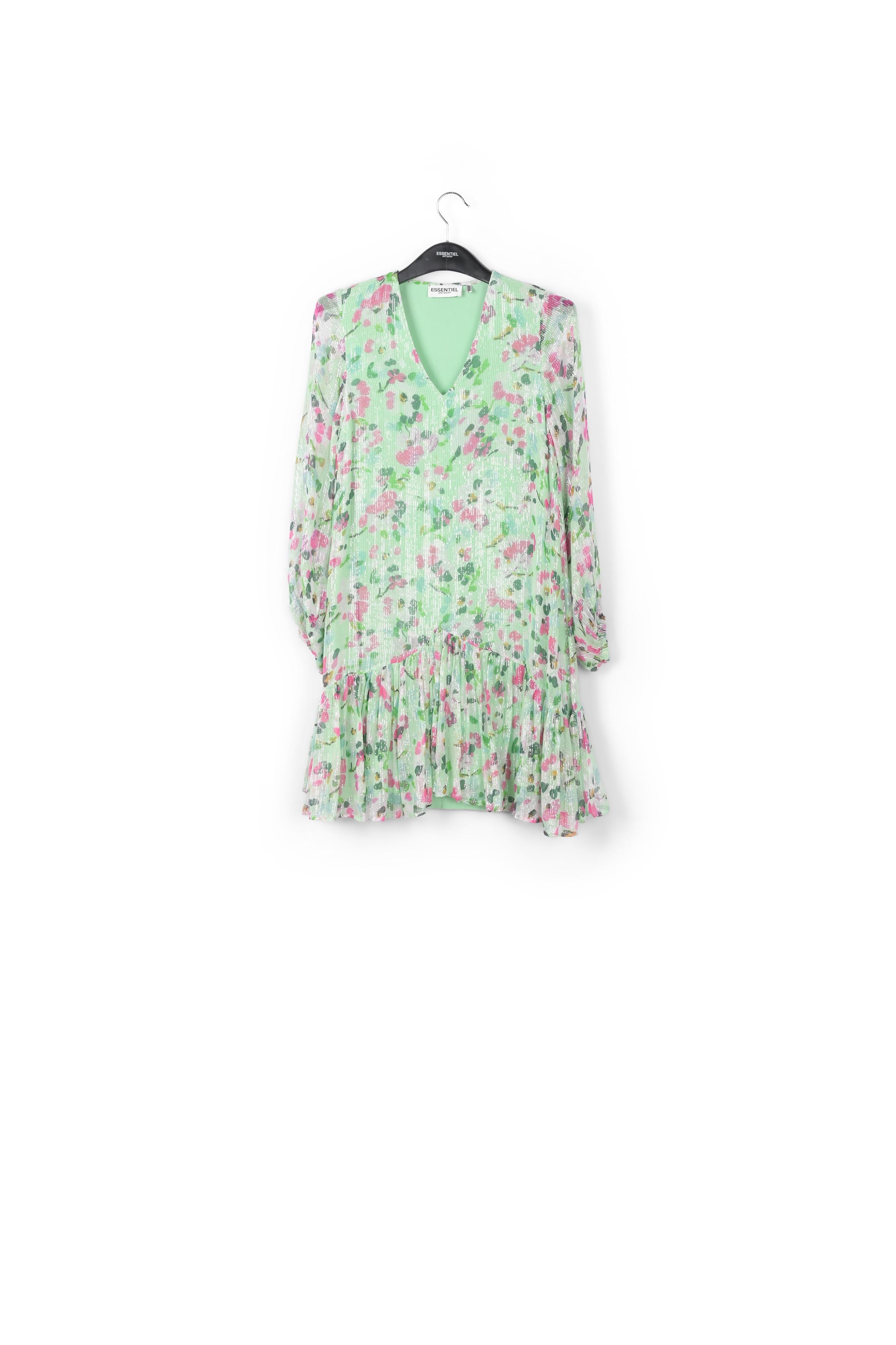 Mint green floral-print a-line dress RE—SSENTIEL | Essentiel second hand