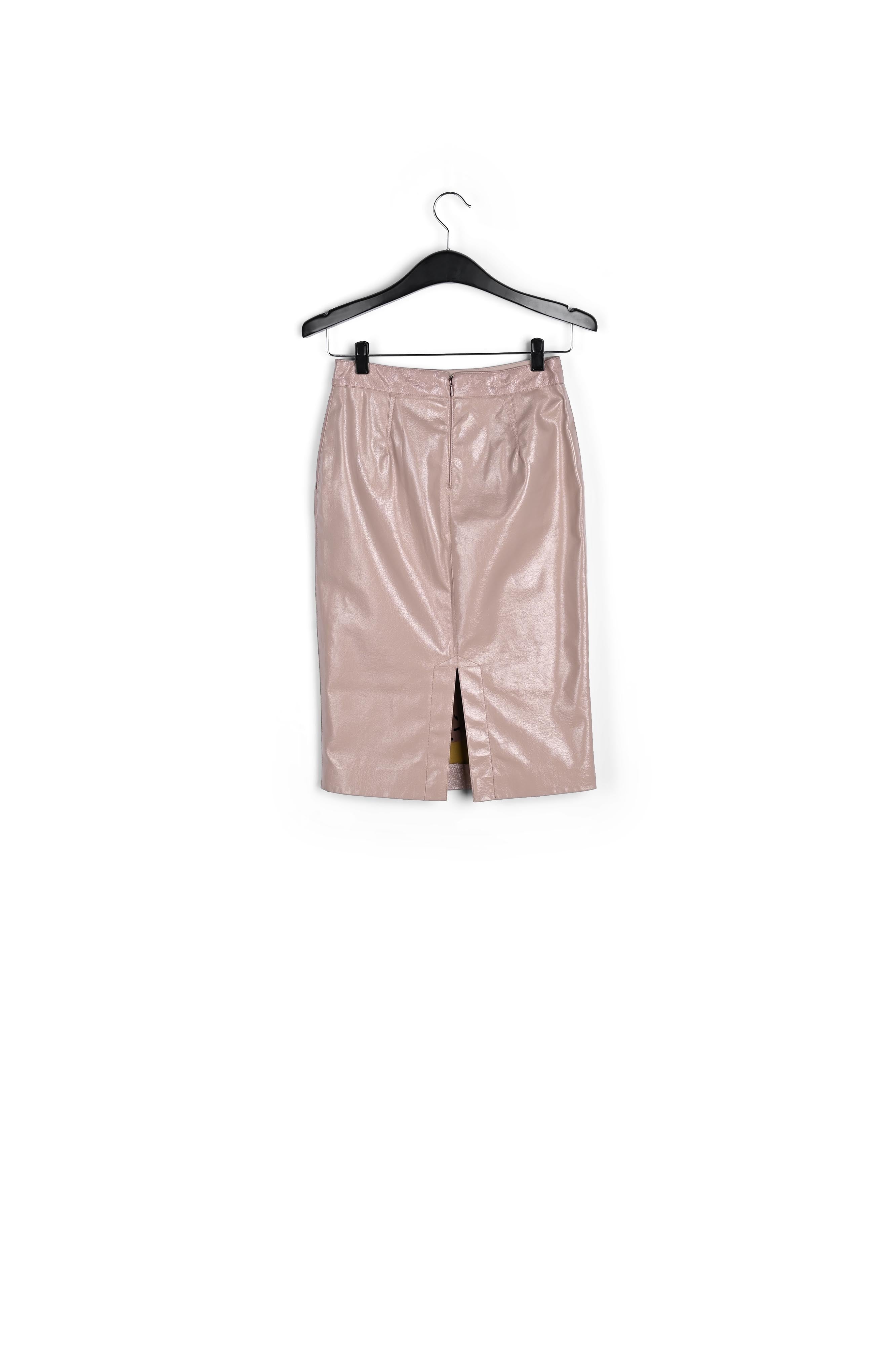 Pink leather-look pencil skirt RE—SSENTIEL | Essentiel second hand