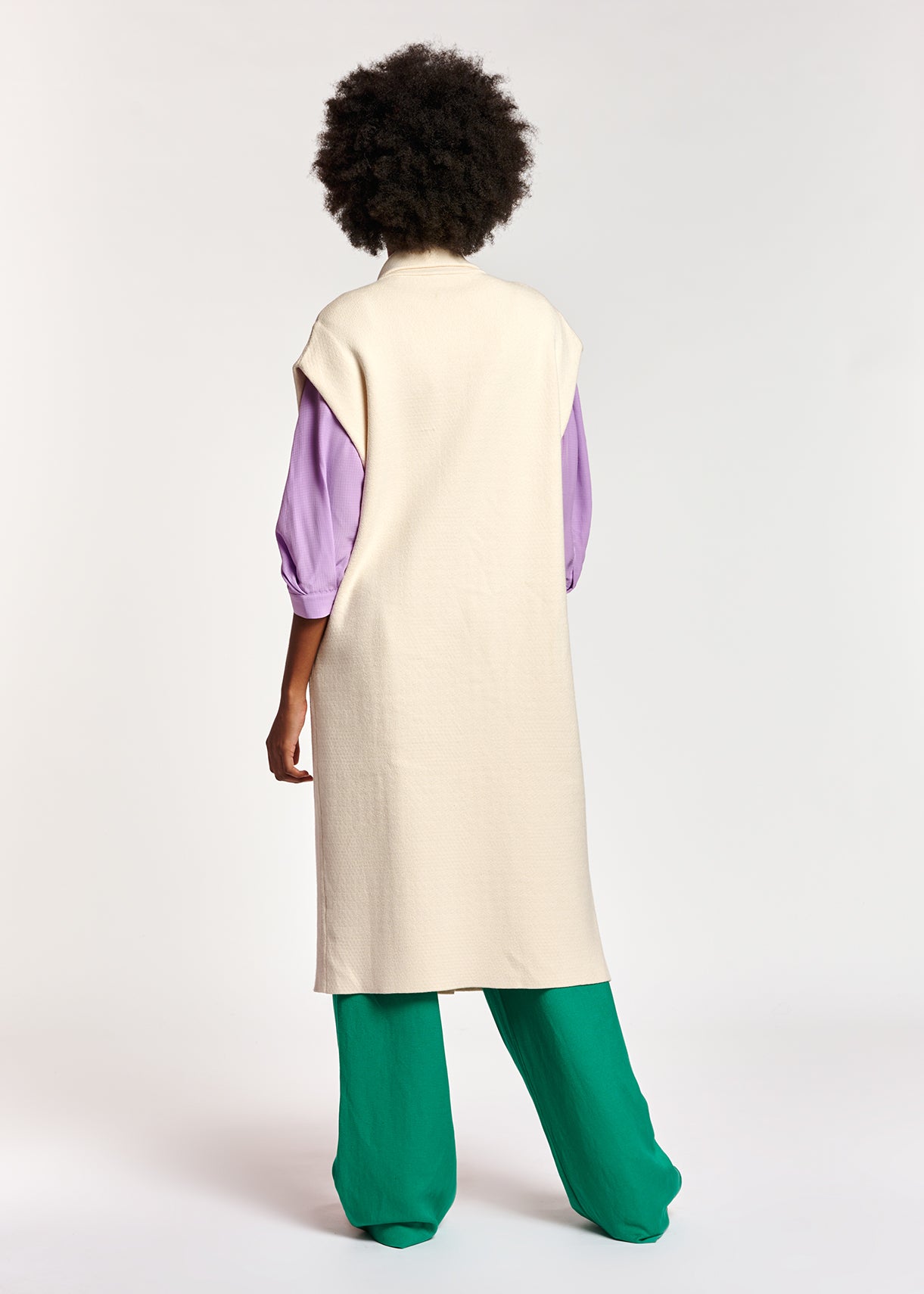 Cardigan blanc cassé sans manches RE—SSENTIEL | Essentiel second hand