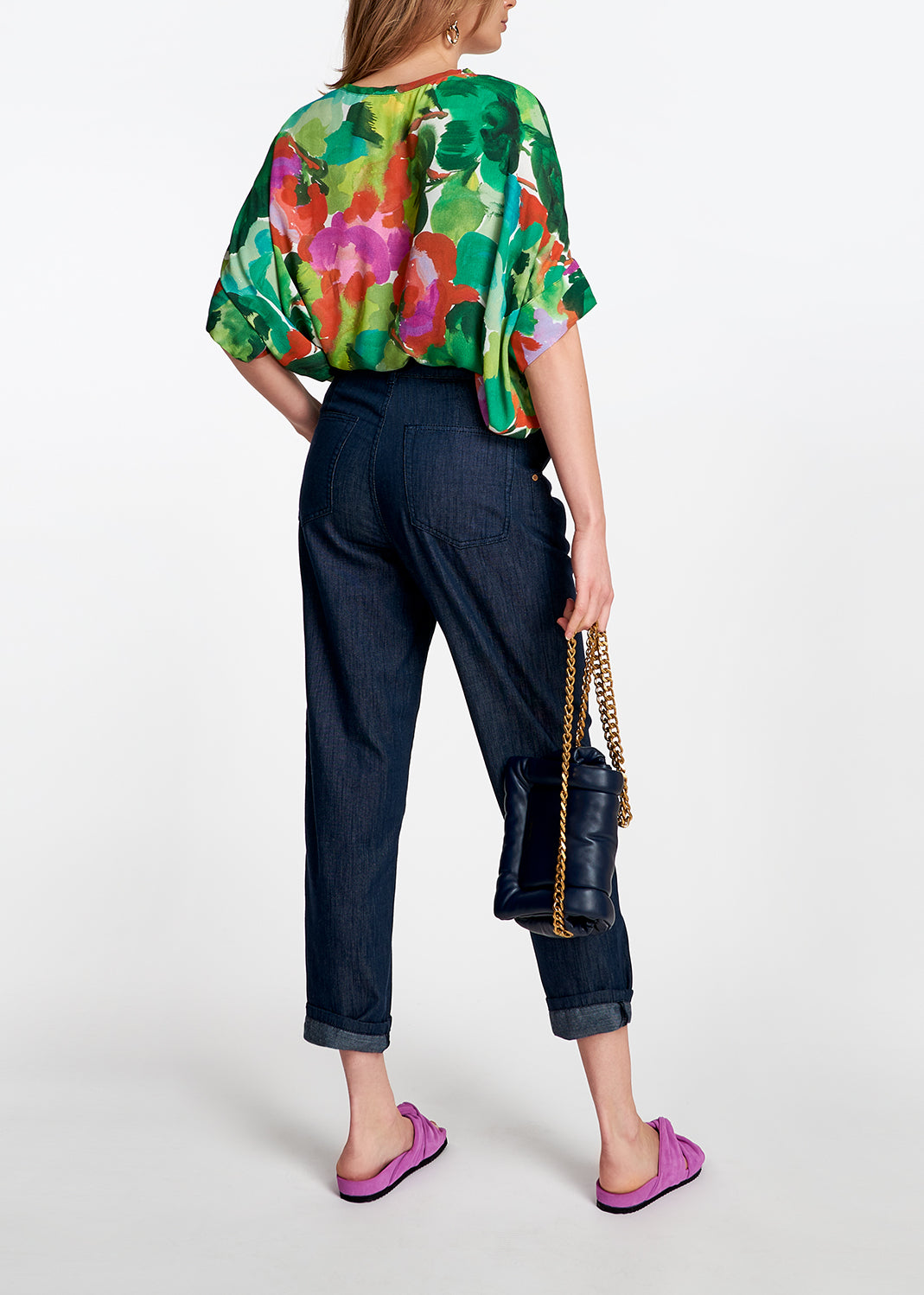 Dark blue loose-fit denim pants RE—SSENTIEL | Essentiel second hand