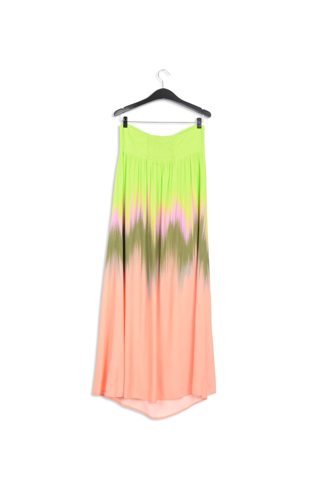 Robe maxi vert citron, pêche et kaki RE—SSENTIEL | Essentiel second hand