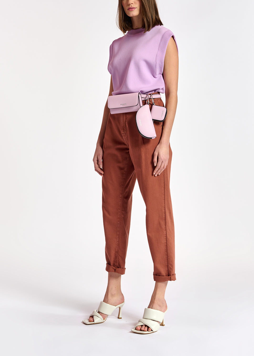 Lilac sleeveless knitted top RE—SSENTIEL | Essentiel second hand