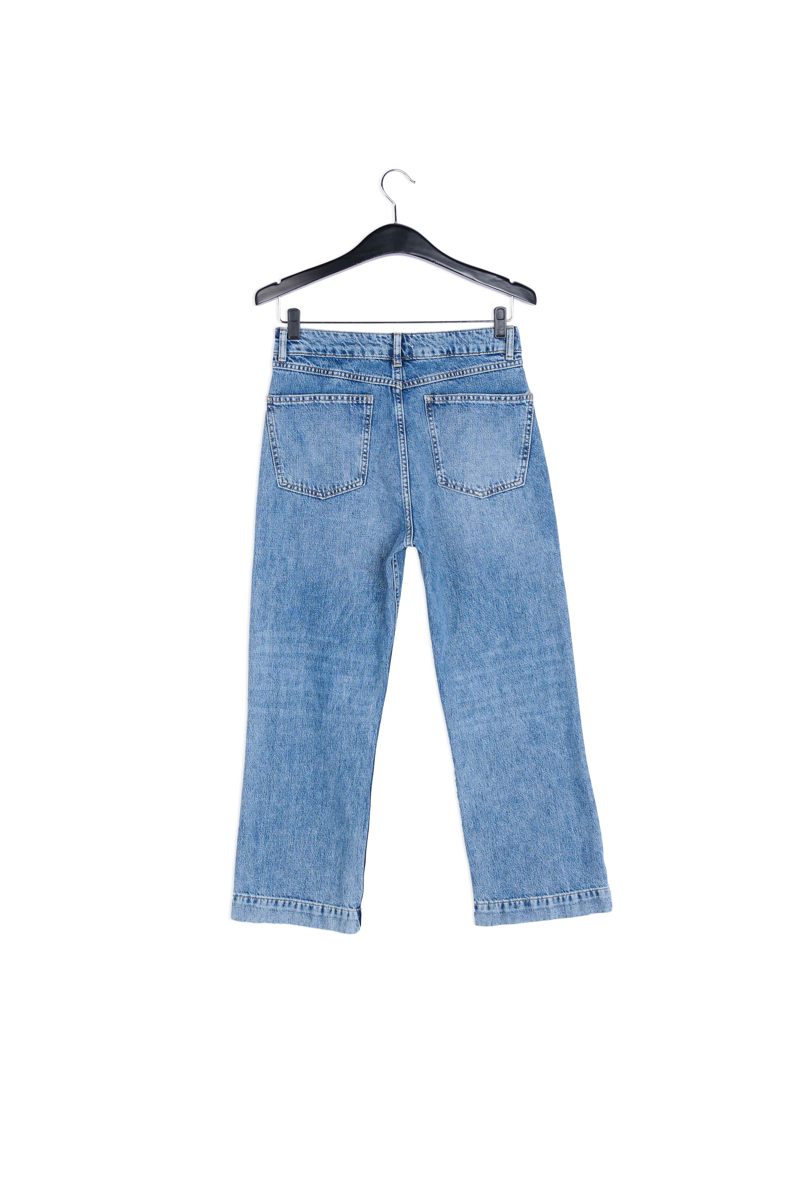 Blue cropped high-rise flared jeans RE—SSENTIEL | Essentiel second hand