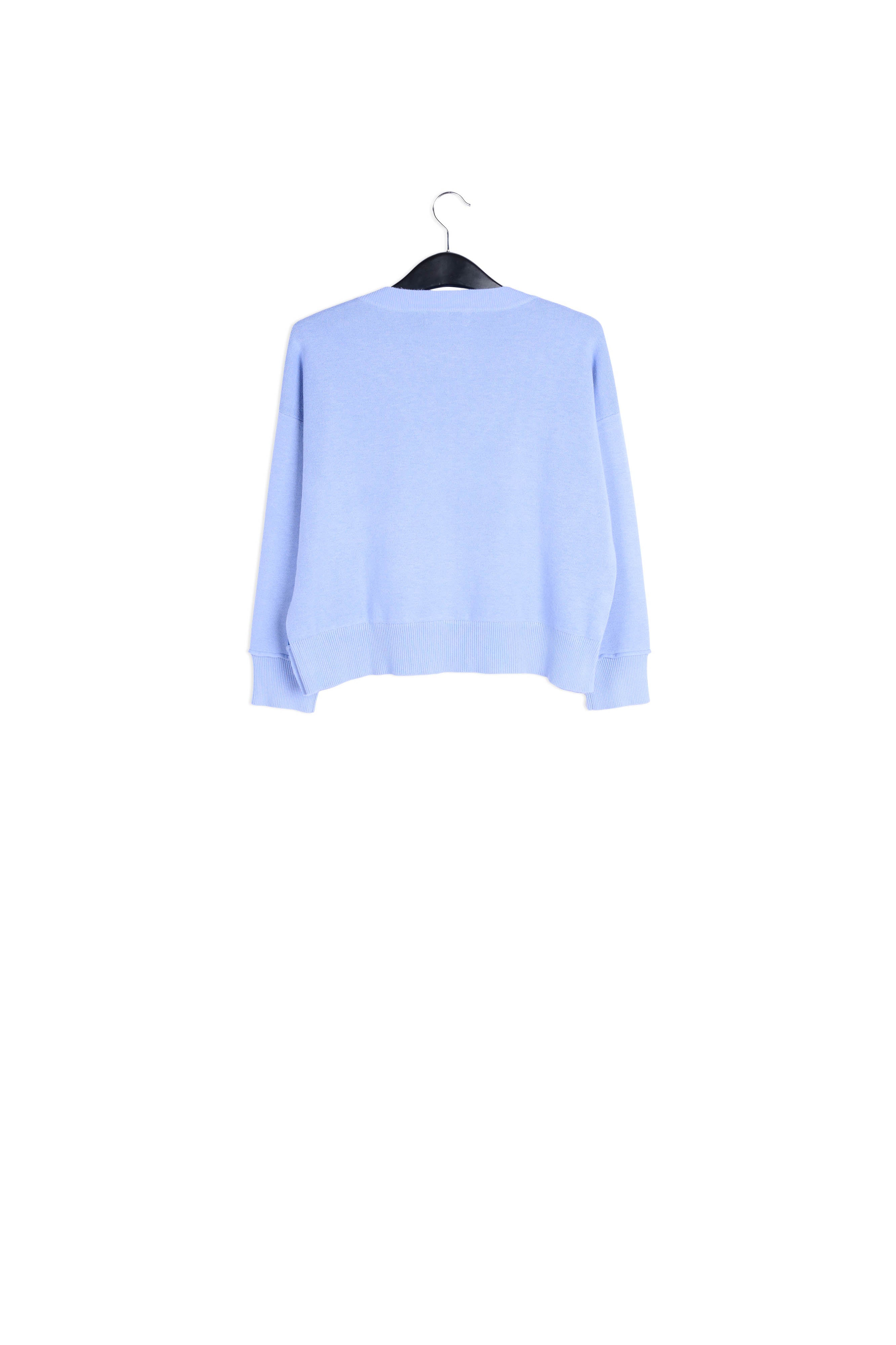 Pull carré bleu clair à encolure v RE—SSENTIEL | Essentiel second hand