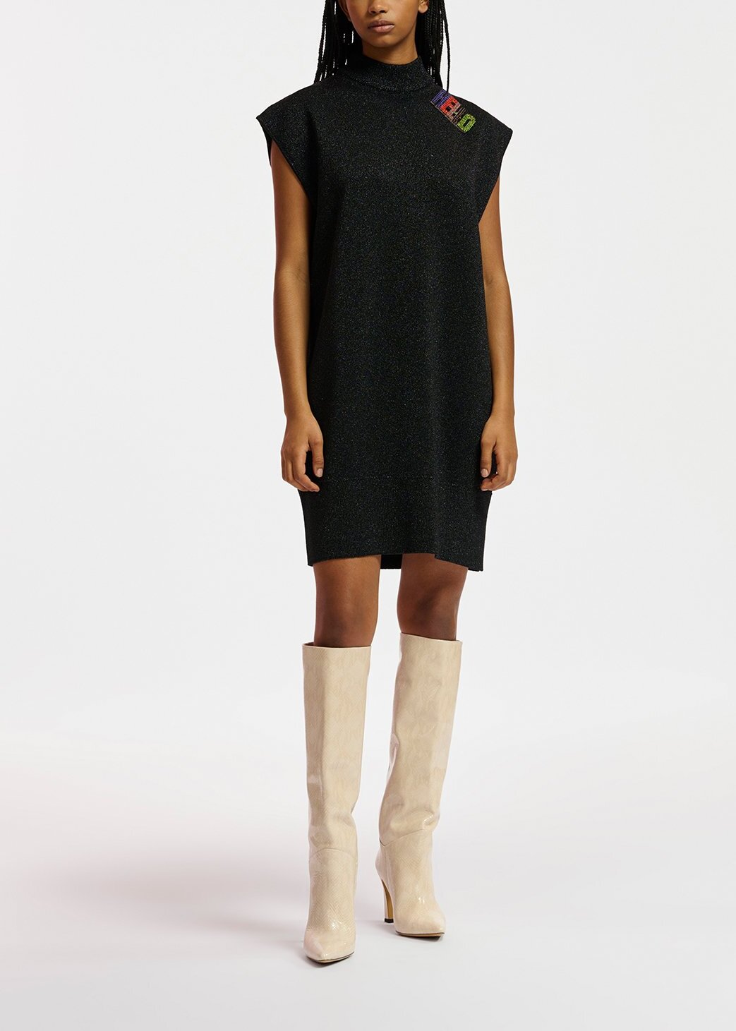 Black lurex knitted dress RE—SSENTIEL | Essentiel second hand