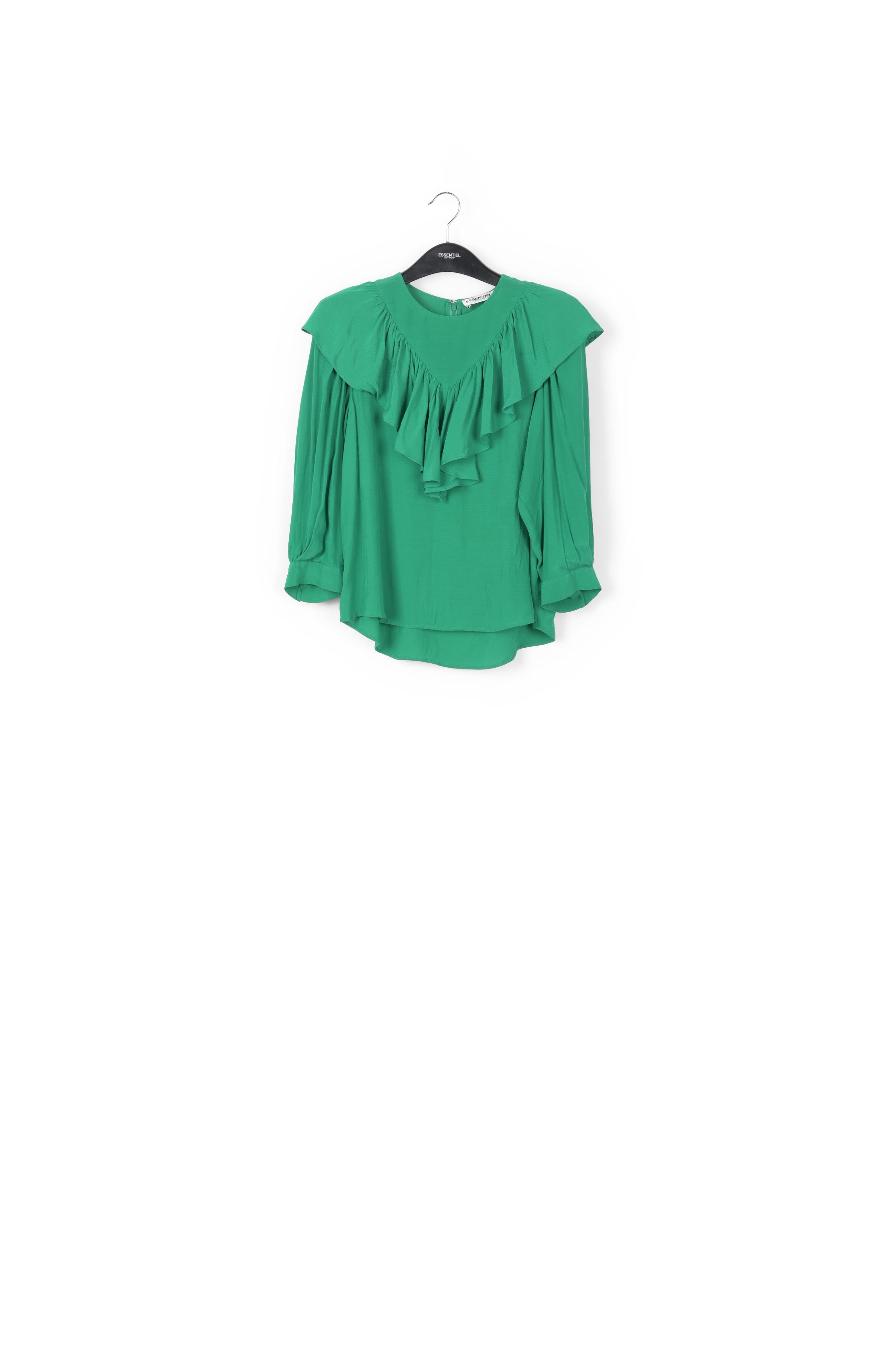 Top fluide vert avec volants RE—SSENTIEL | Essentiel second hand