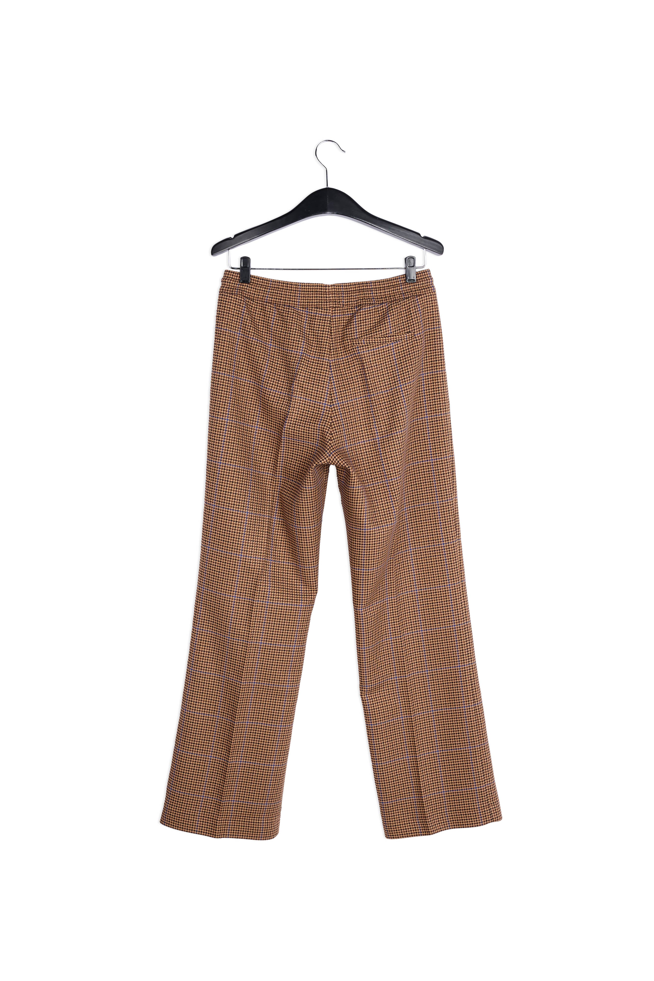 Pantalon pied-de-poule rouge et marron RE—SSENTIEL | Essentiel second hand