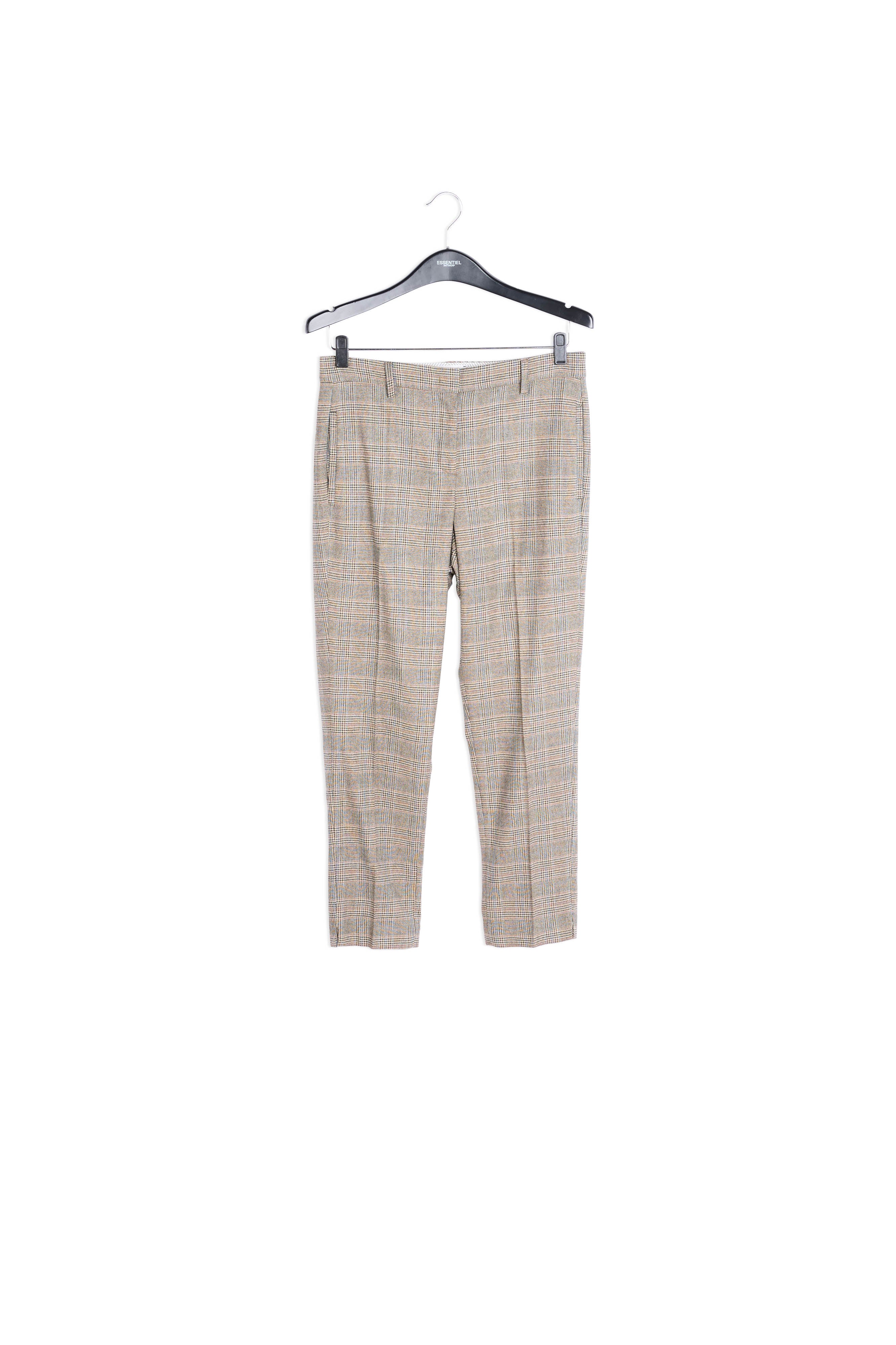 Pantalon gris foncé à carreaux RE—SSENTIEL | Essentiel second hand