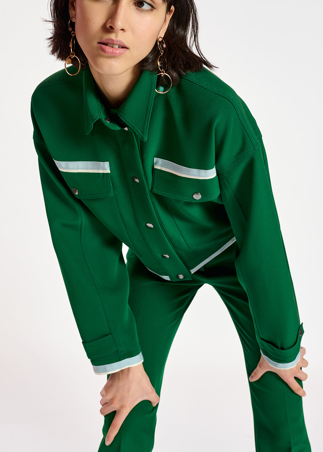 Dark green utility-inspired jacket RE—SSENTIEL | Essentiel second hand