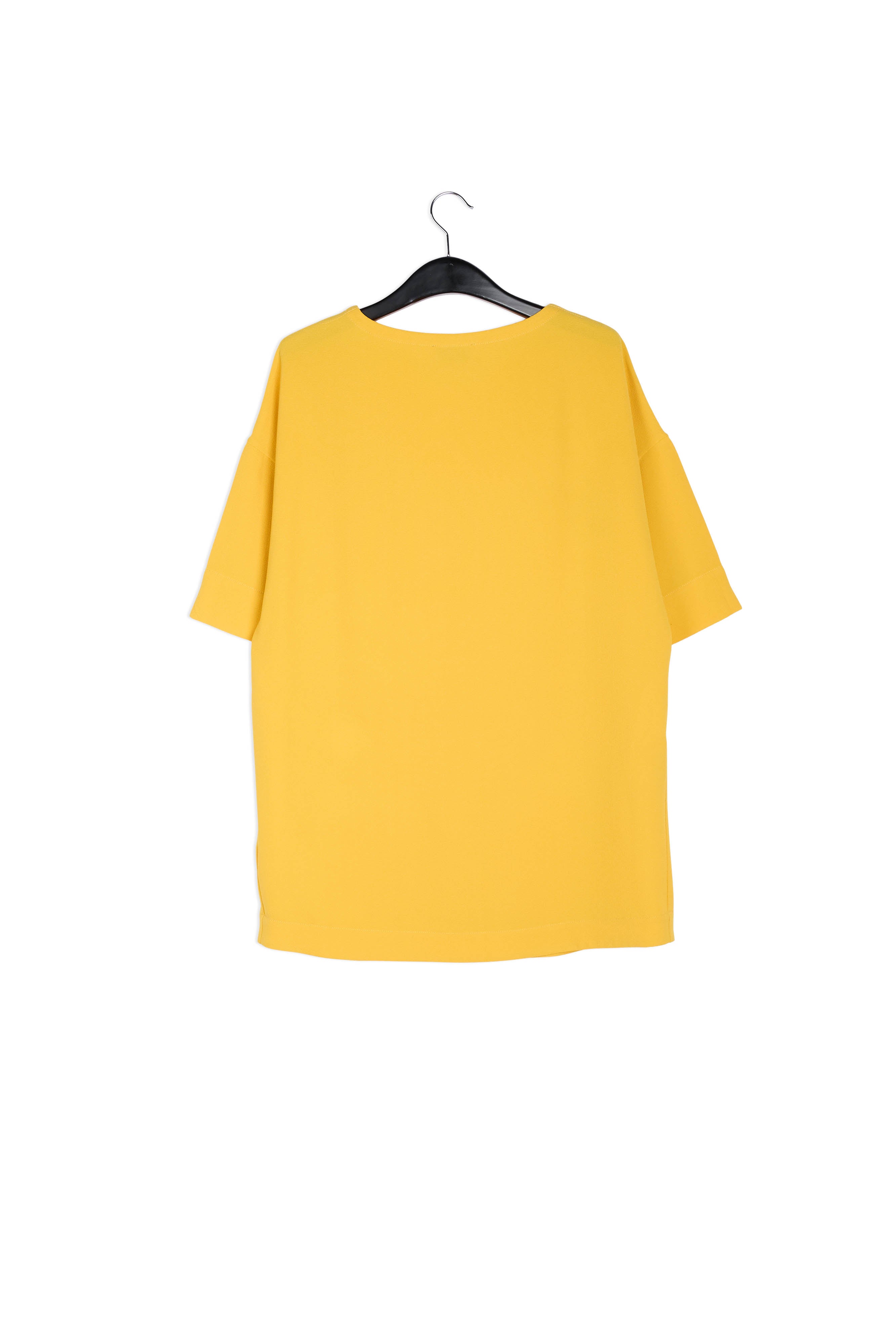 Yellow straight cut mini dress RE—SSENTIEL | Essentiel second hand