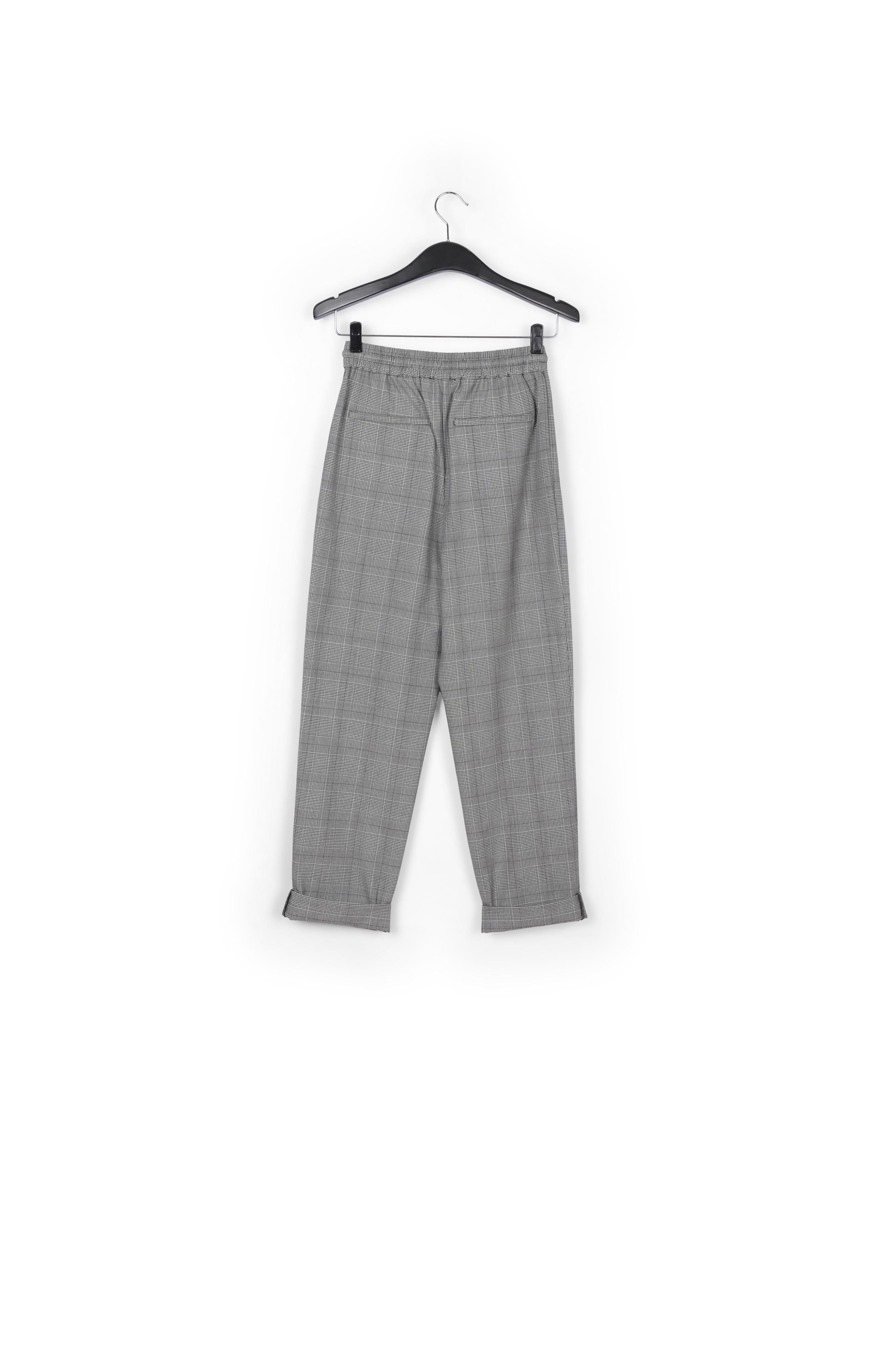 Pantalon gris à carreaux RE—SSENTIEL | Essentiel second hand