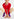 Red fine-knit sweater with bead-embroidered neckline Faume - seconde main