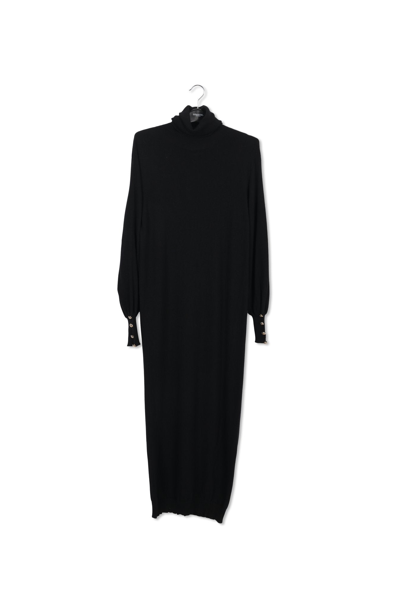 Black turtleneck knit dress RE—SSENTIEL | Essentiel second hand