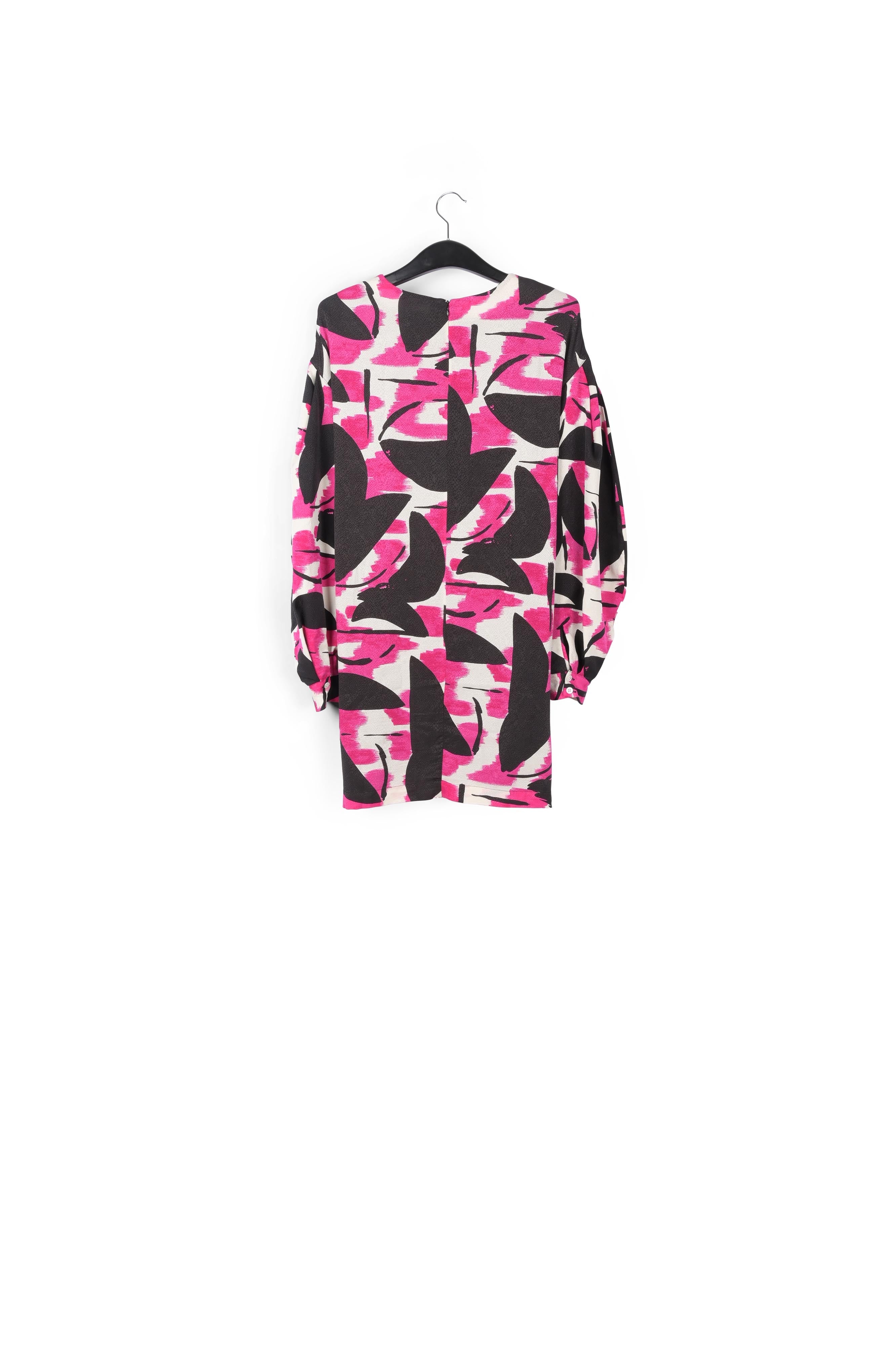 Mini robe à imprimé rose, noir et blanc classé RE—SSENTIEL | Essentiel second hand