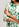 Off-white and green tie-dyed silk midi dress Faume - seconde main