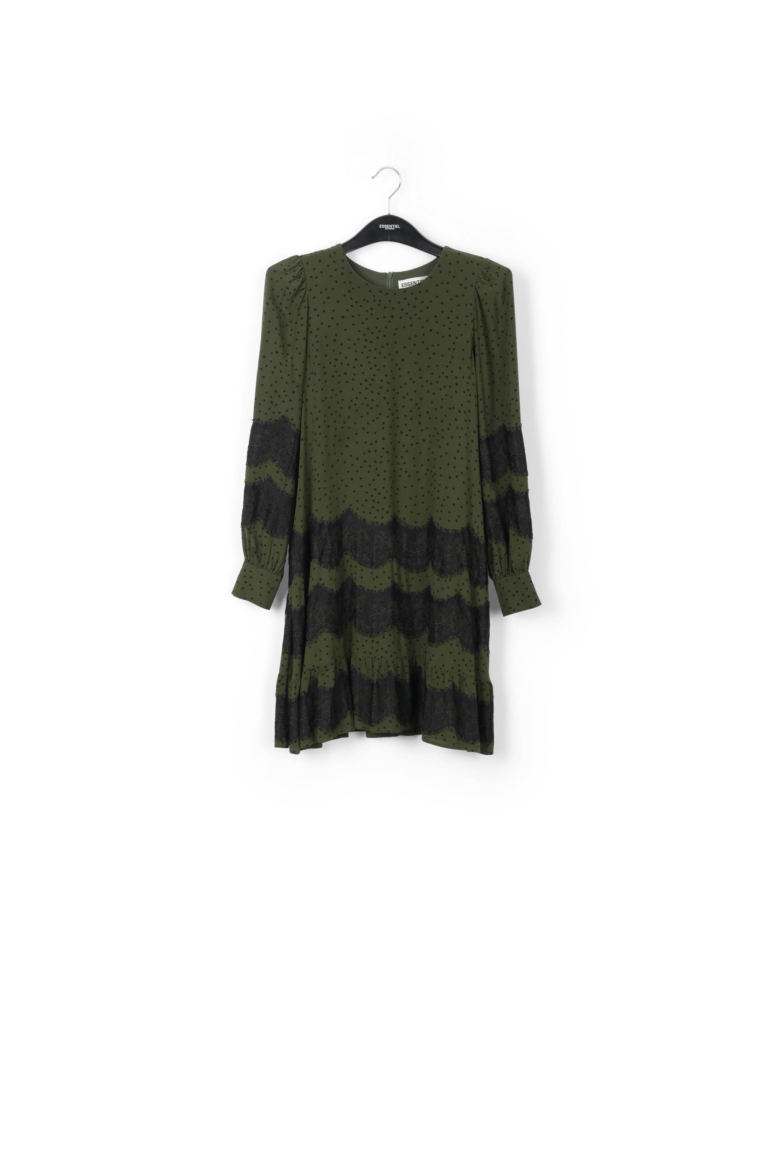 Mini-robe vert kaki à dentelle RE—SSENTIEL | Essentiel second hand