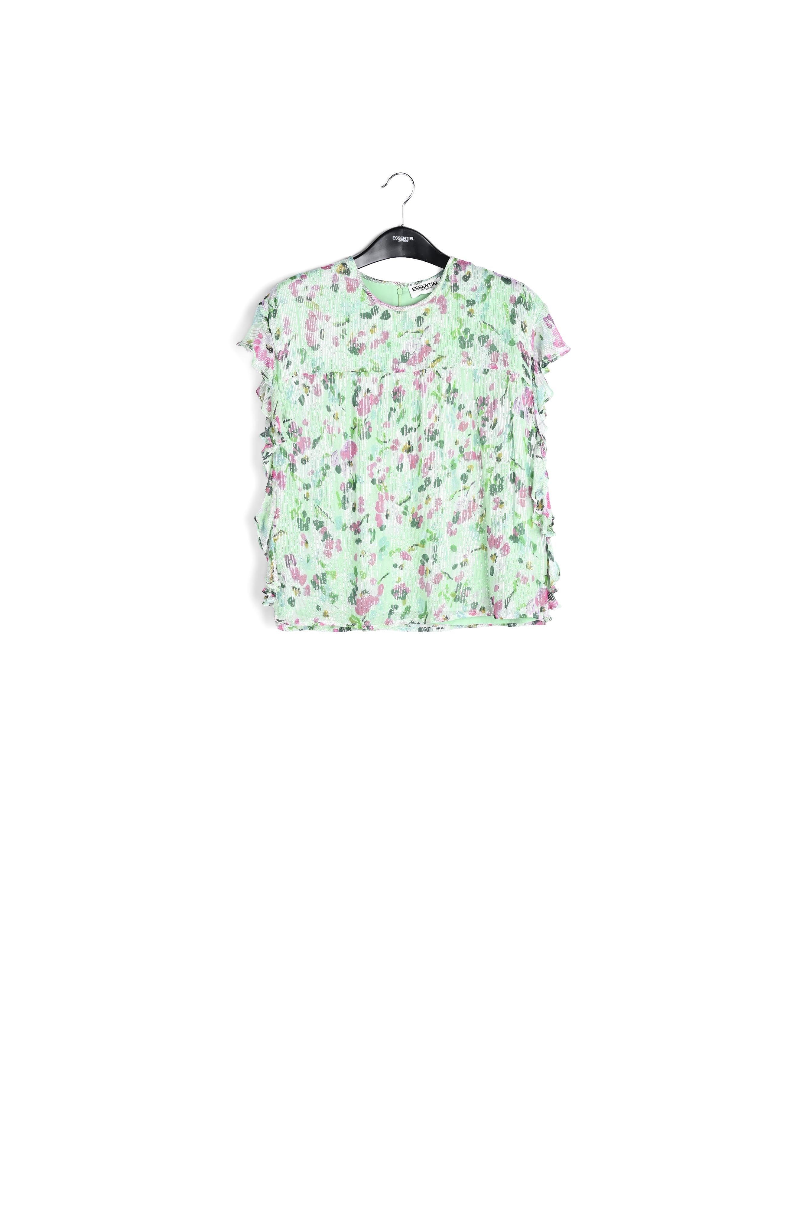 Mint green floral-print top RE—SSENTIEL | Essentiel second hand