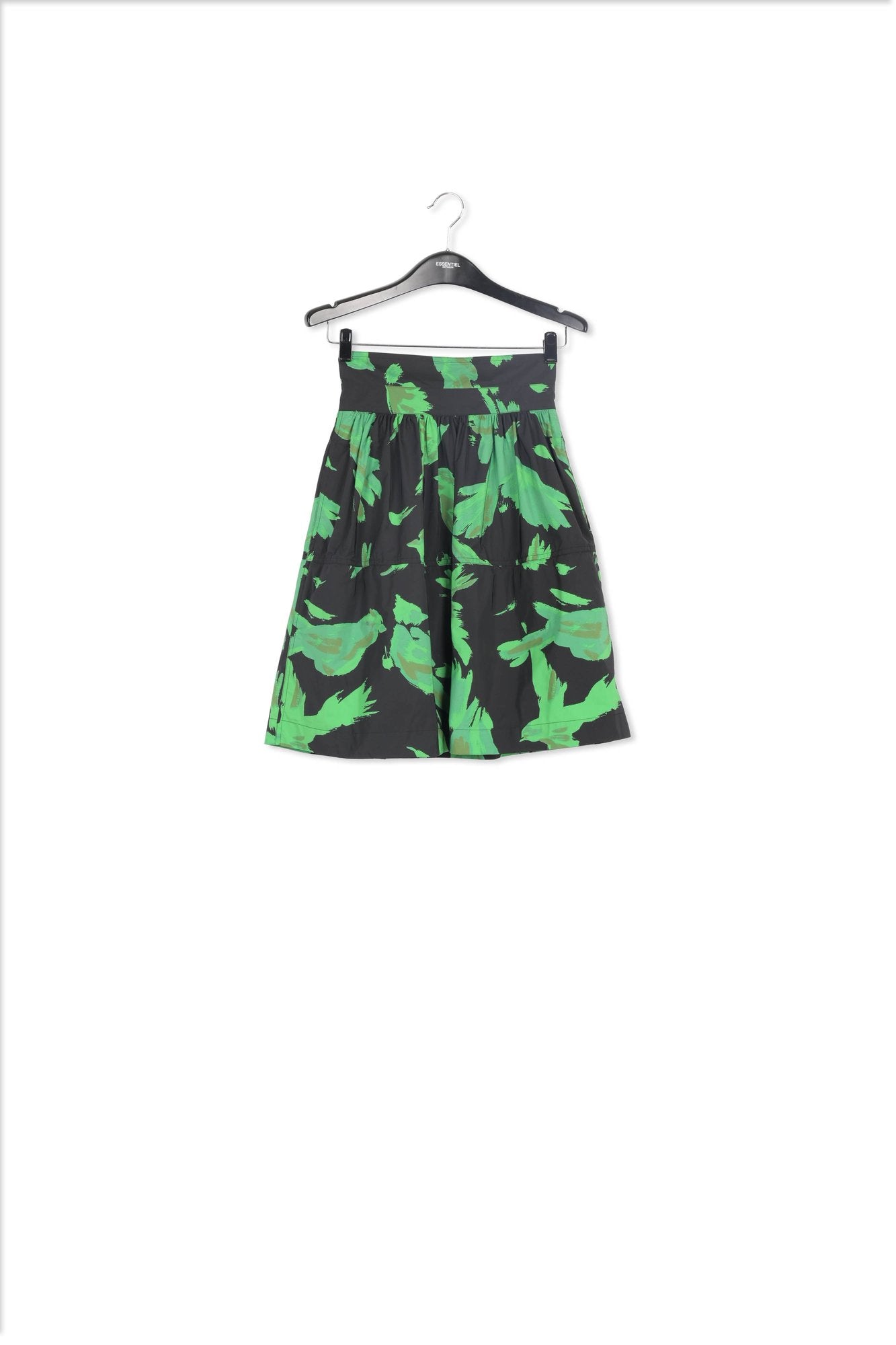 Black and green gathered mini skirt RE—SSENTIEL | Essentiel second hand