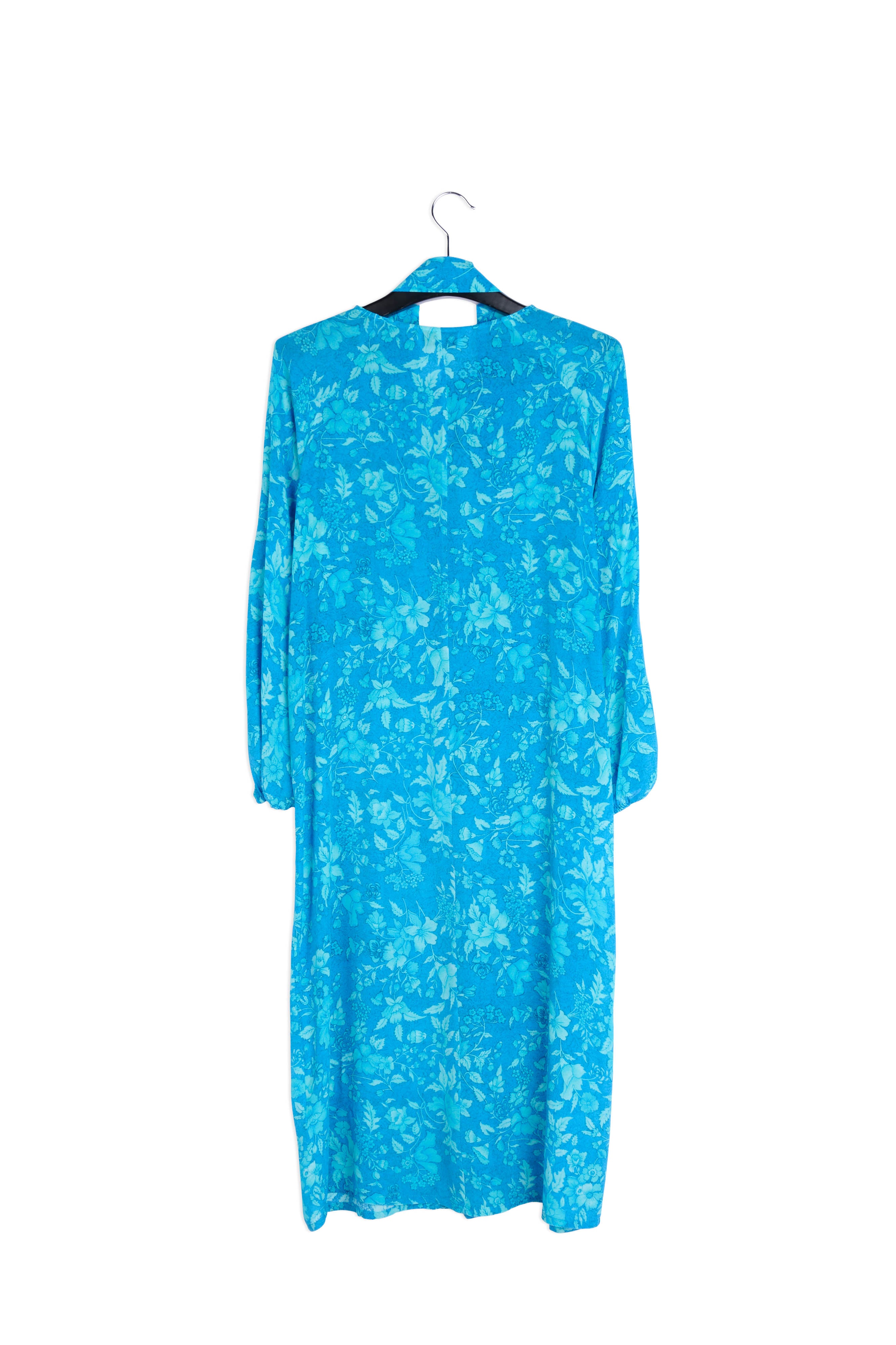 Printed blue silk shirt dress RE—SSENTIEL | Essentiel second hand