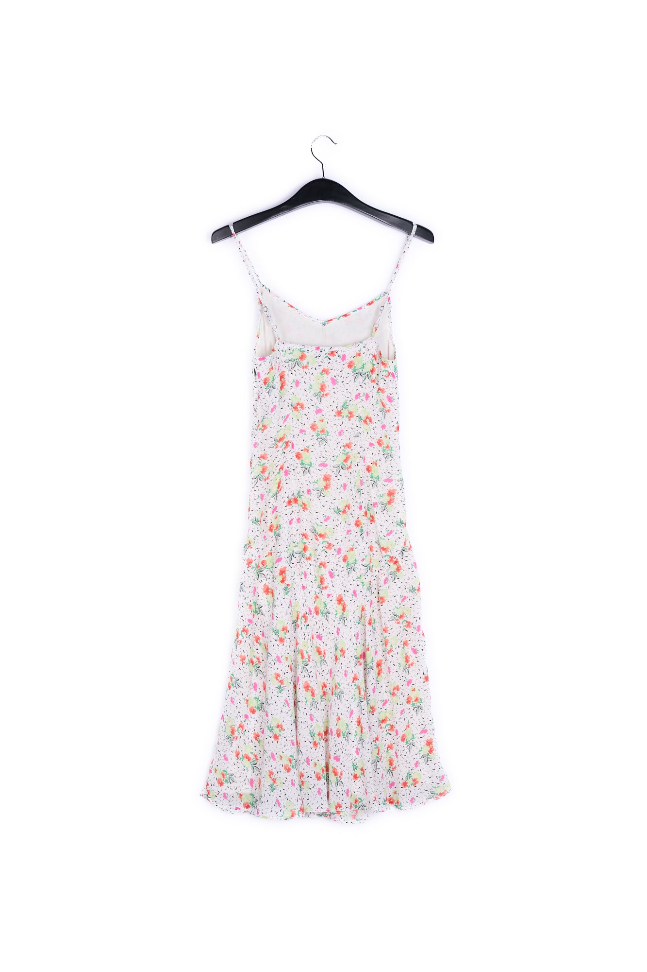 Off-white floral-print v-neck midi dress RE—SSENTIEL | Essentiel second hand