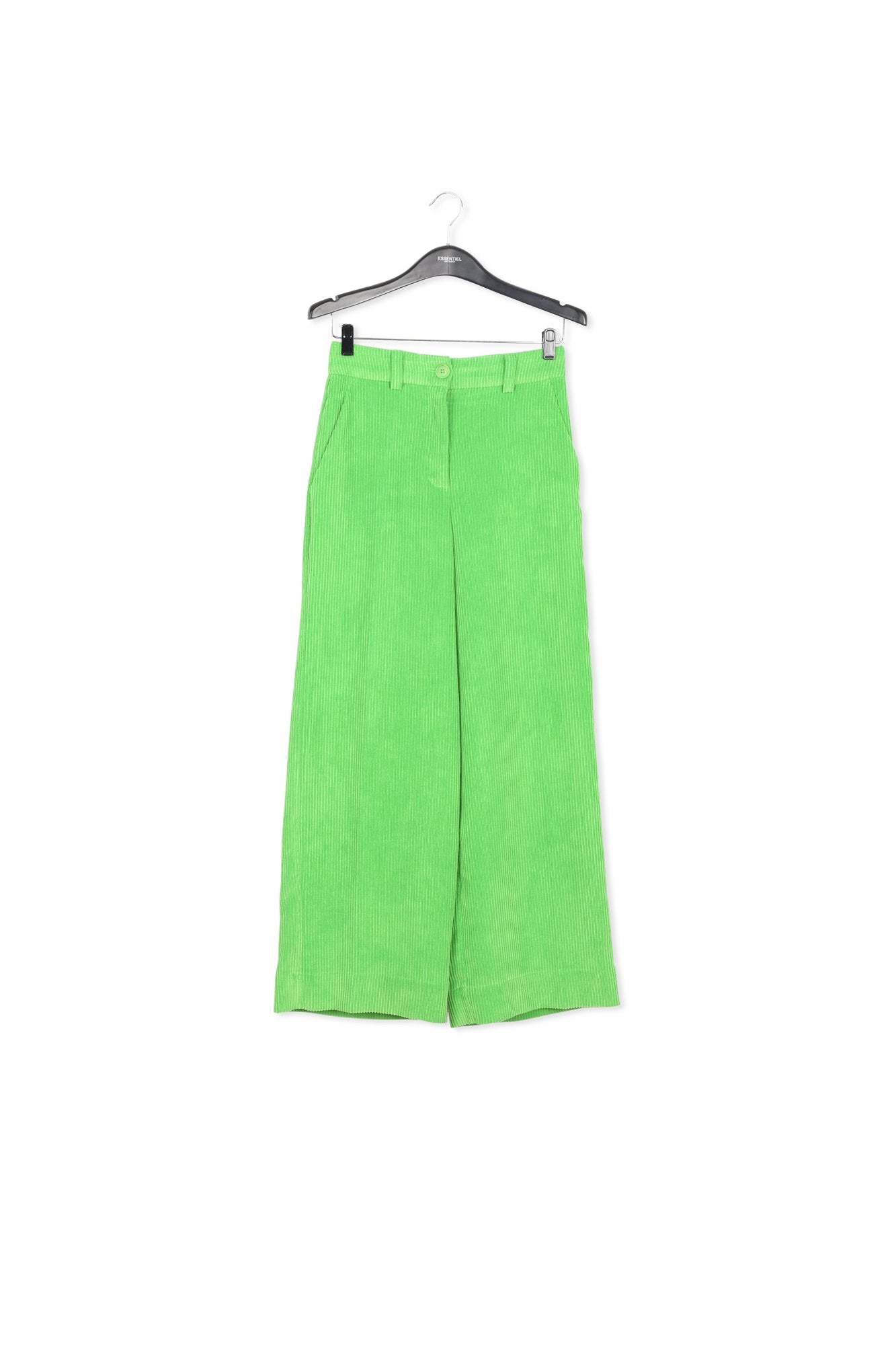 Pantalon large en velours côtelé vert RE—SSENTIEL | Essentiel second hand