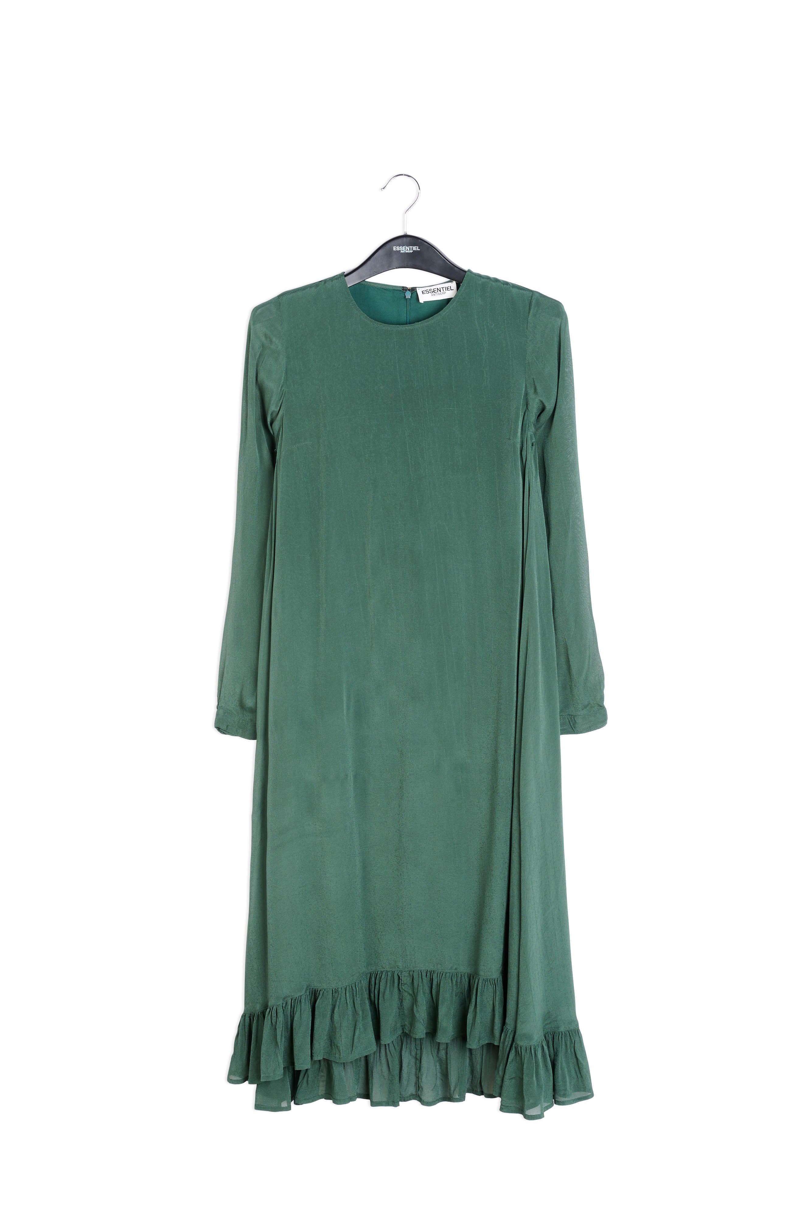 Groene A-lijn midi-jurk RE—SSENTIEL | Essentiel second hand