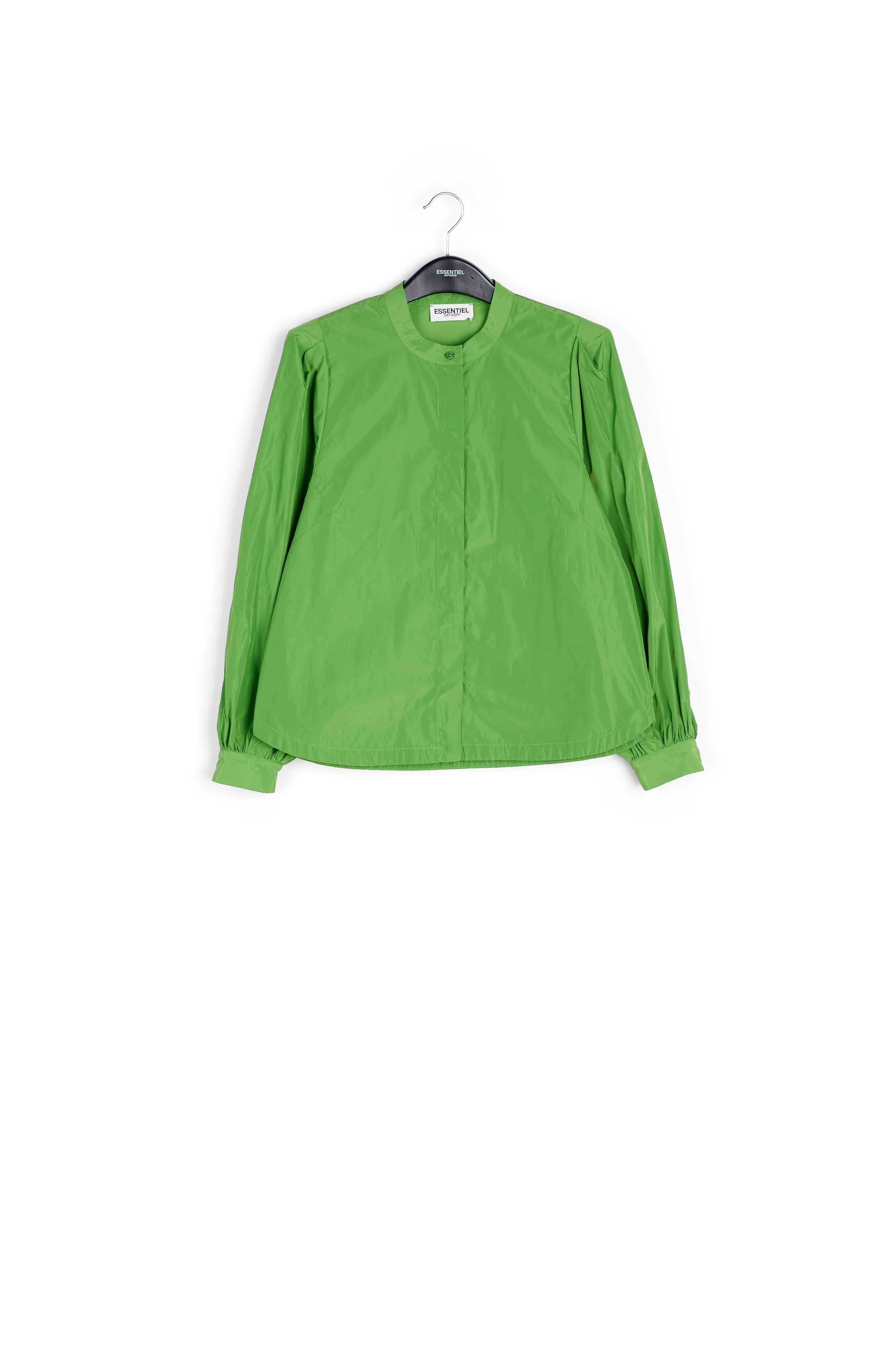 Groene top met pofmouwen RE—SSENTIEL | Essentiel second hand