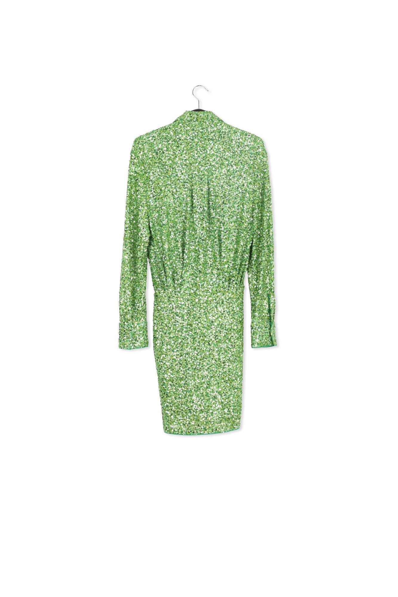 Mini-robe portefeuille verte à  paillettes RE—SSENTIEL | Essentiel second hand