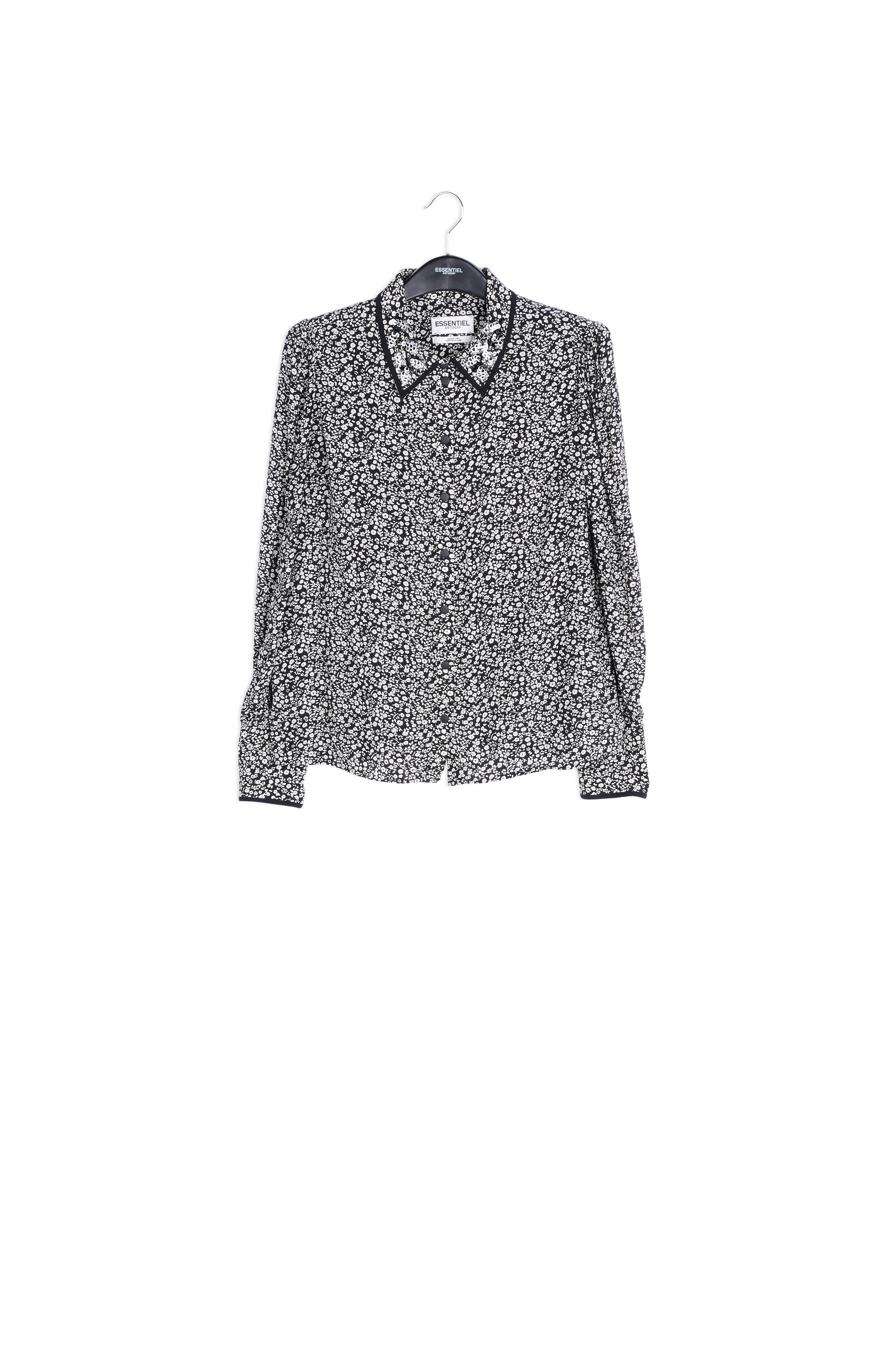 Black and white embellished collar shirt RE—SSENTIEL | Essentiel second hand