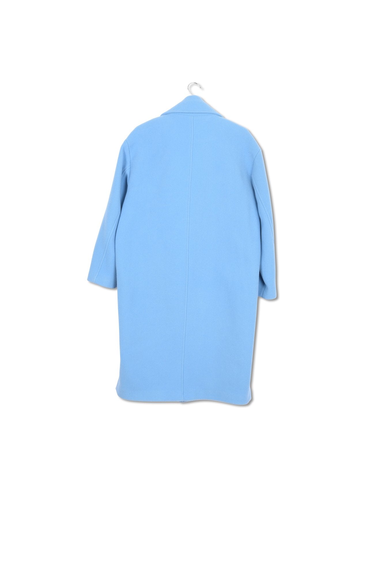 Blue double-breasted wool-blend coat RE—SSENTIEL | Essentiel second hand