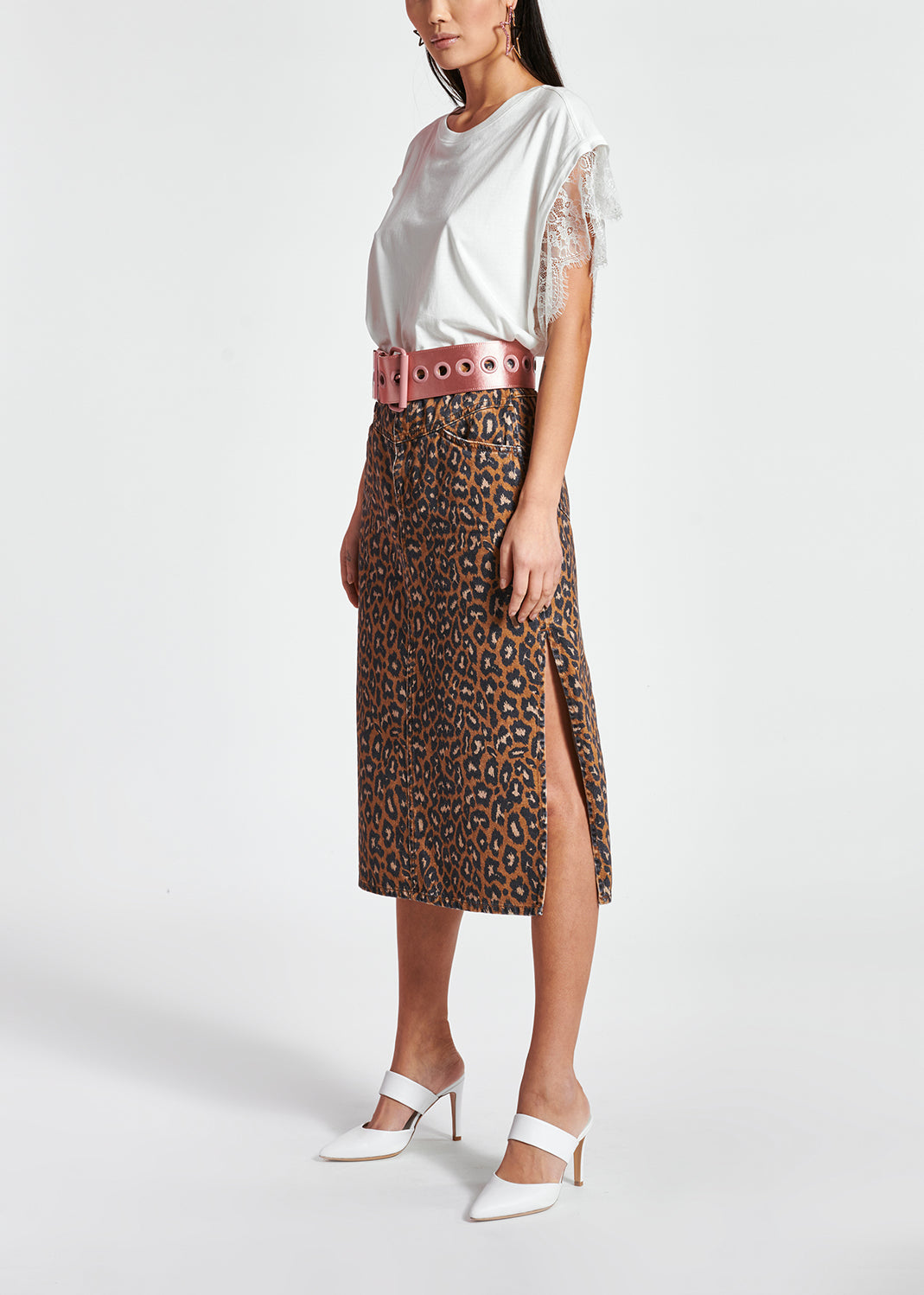 Midikokerrok met luipaardprint RE—SSENTIEL | Essentiel second hand