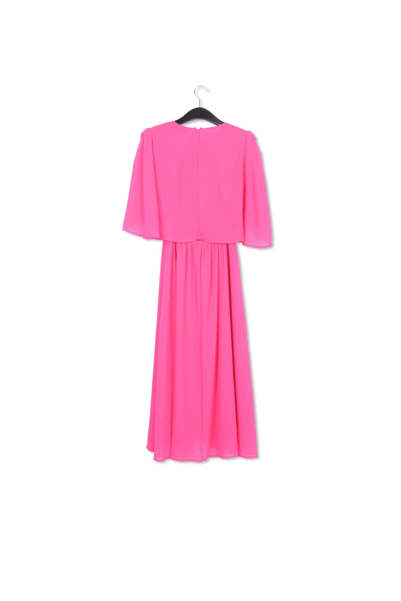 Robe midi fuchsia à manches cape RE—SSENTIEL | Essentiel second hand