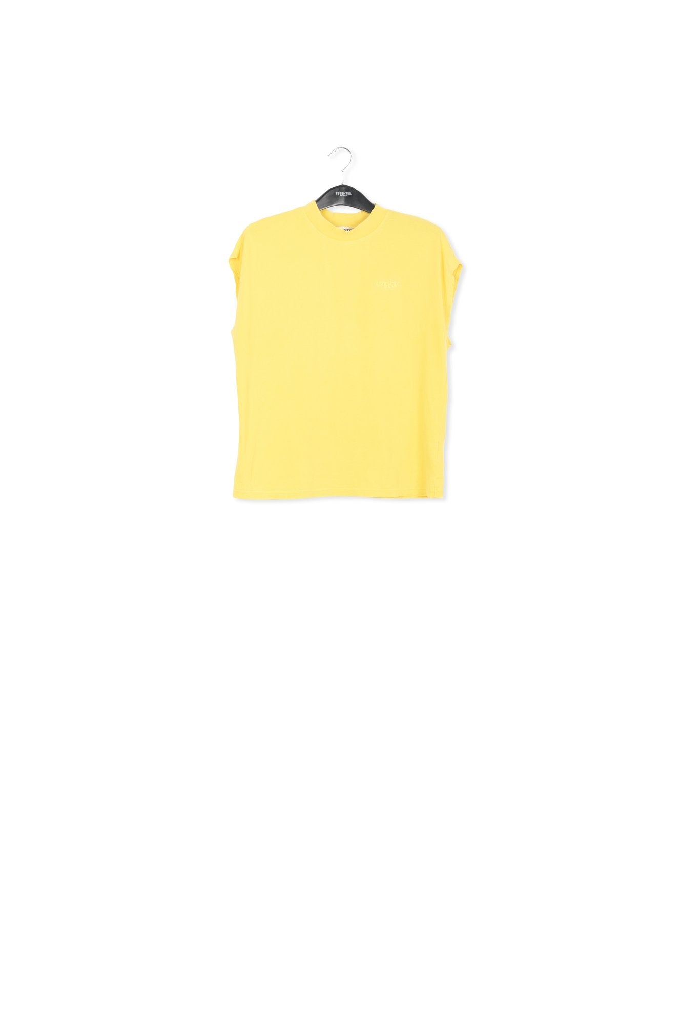 T-shirt jaune à  mancherons en coton bio RE—SSENTIEL | Essentiel second hand