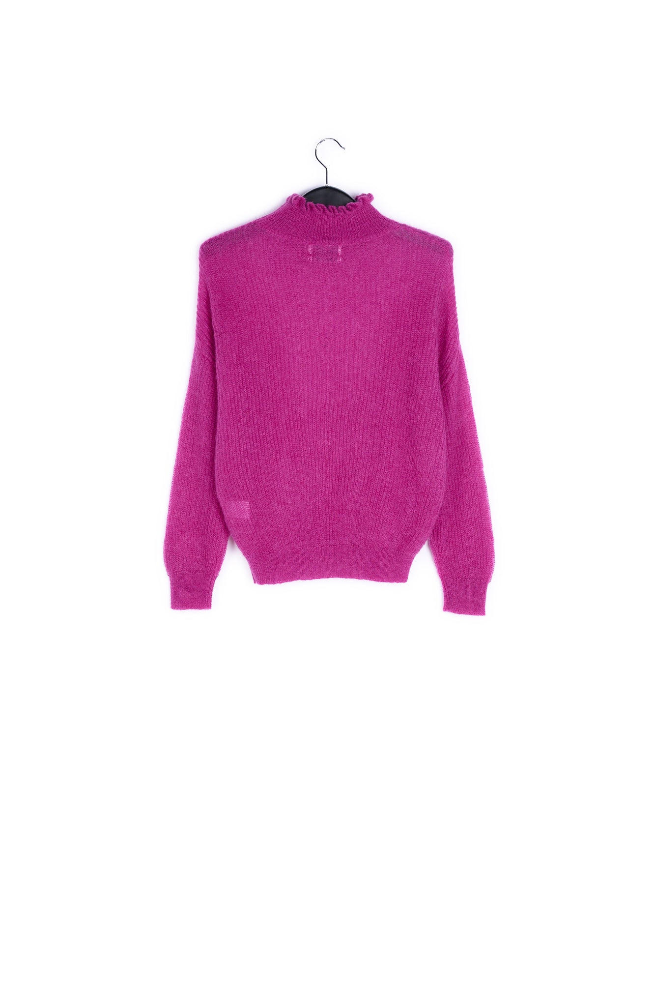 Purple knit with high ruffled collar RE—SSENTIEL | Essentiel second hand