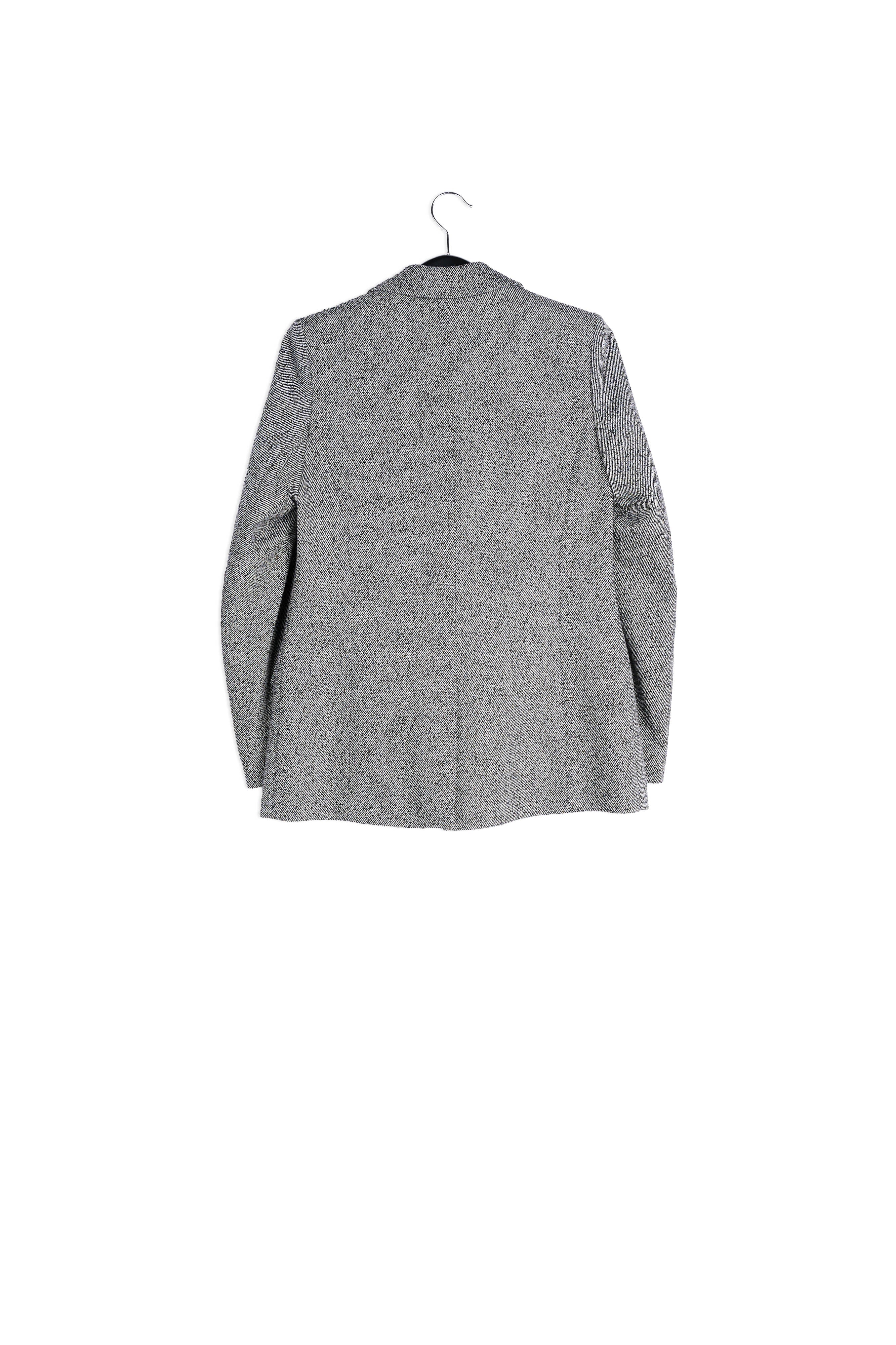 Grey mélange straight-fit blazer RE—SSENTIEL | Essentiel second hand