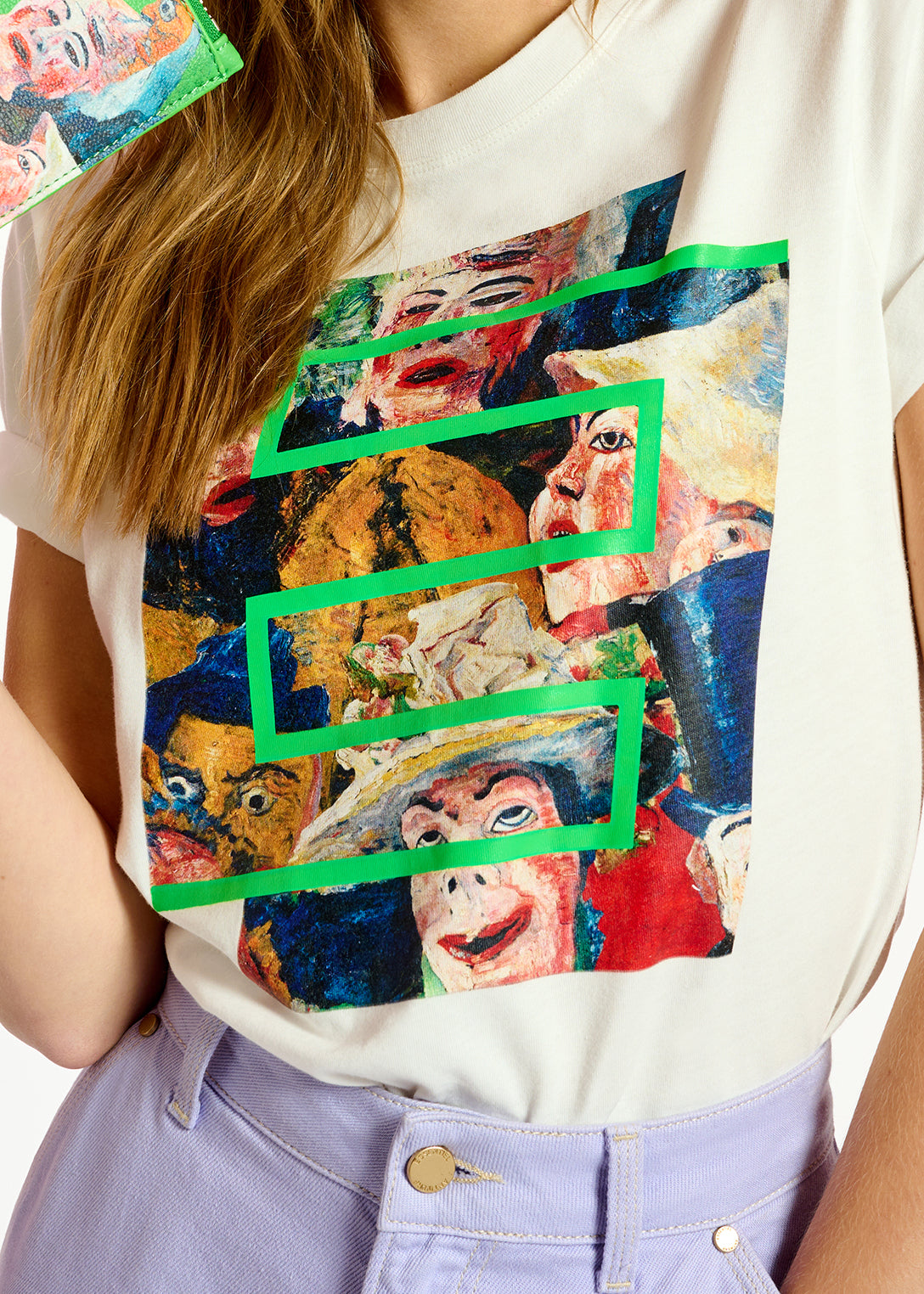 White cotton-jersey 'The Intrigue' T-shirt - collaboration with KMSKA RE—SSENTIEL | Essentiel second hand