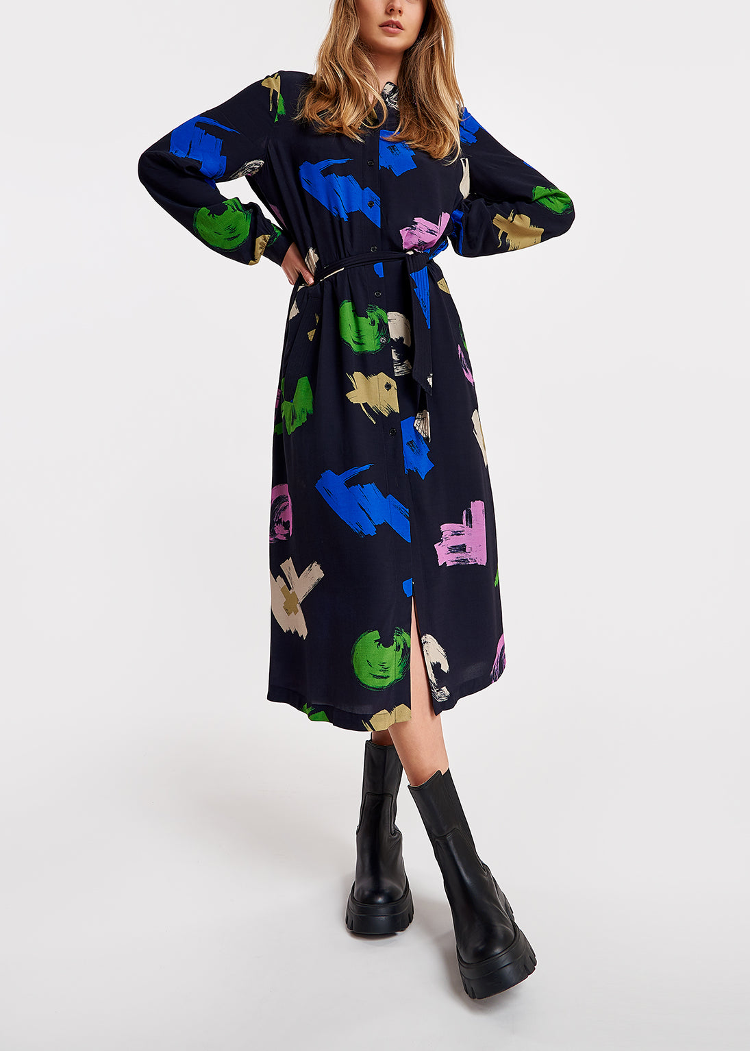 Aspiration wijde midijurk RE—SSENTIEL | Essentiel second hand