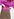 Purple light knit sweater with contrasting cuffs Faume - seconde main