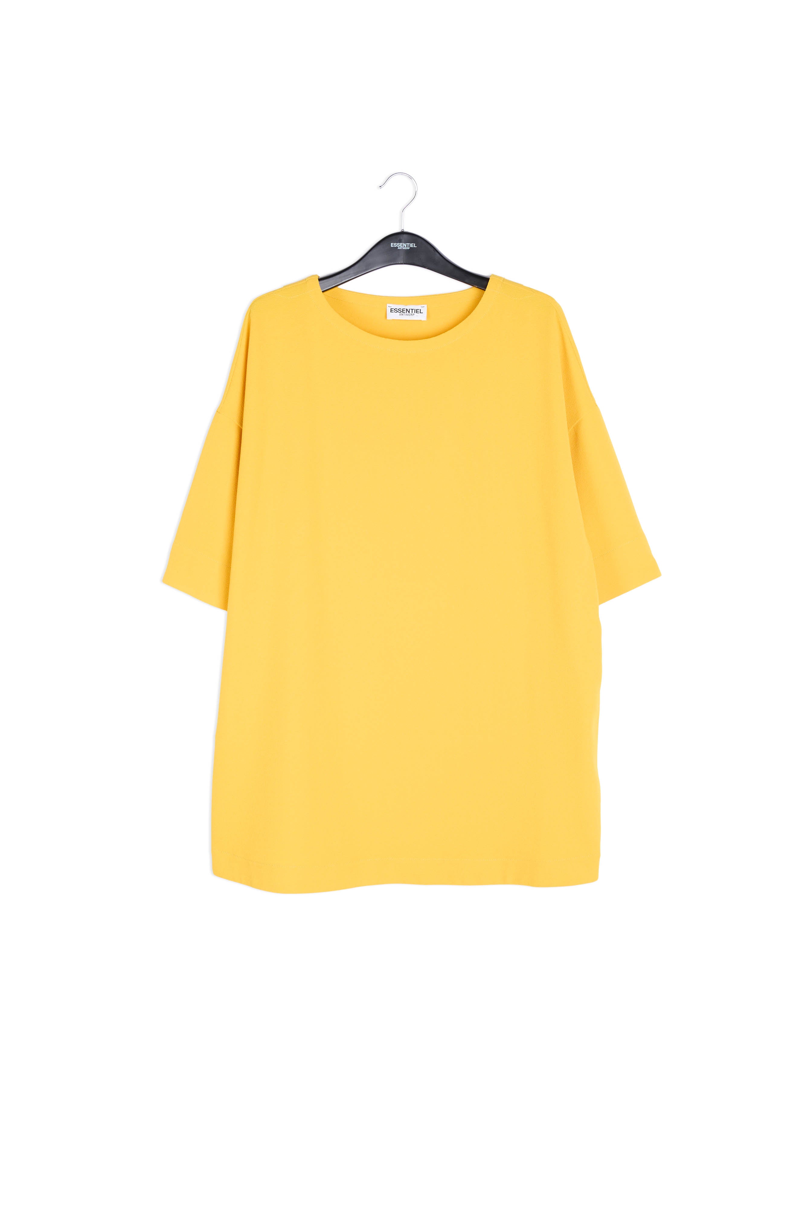 Yellow straight cut mini dress RE—SSENTIEL | Essentiel second hand
