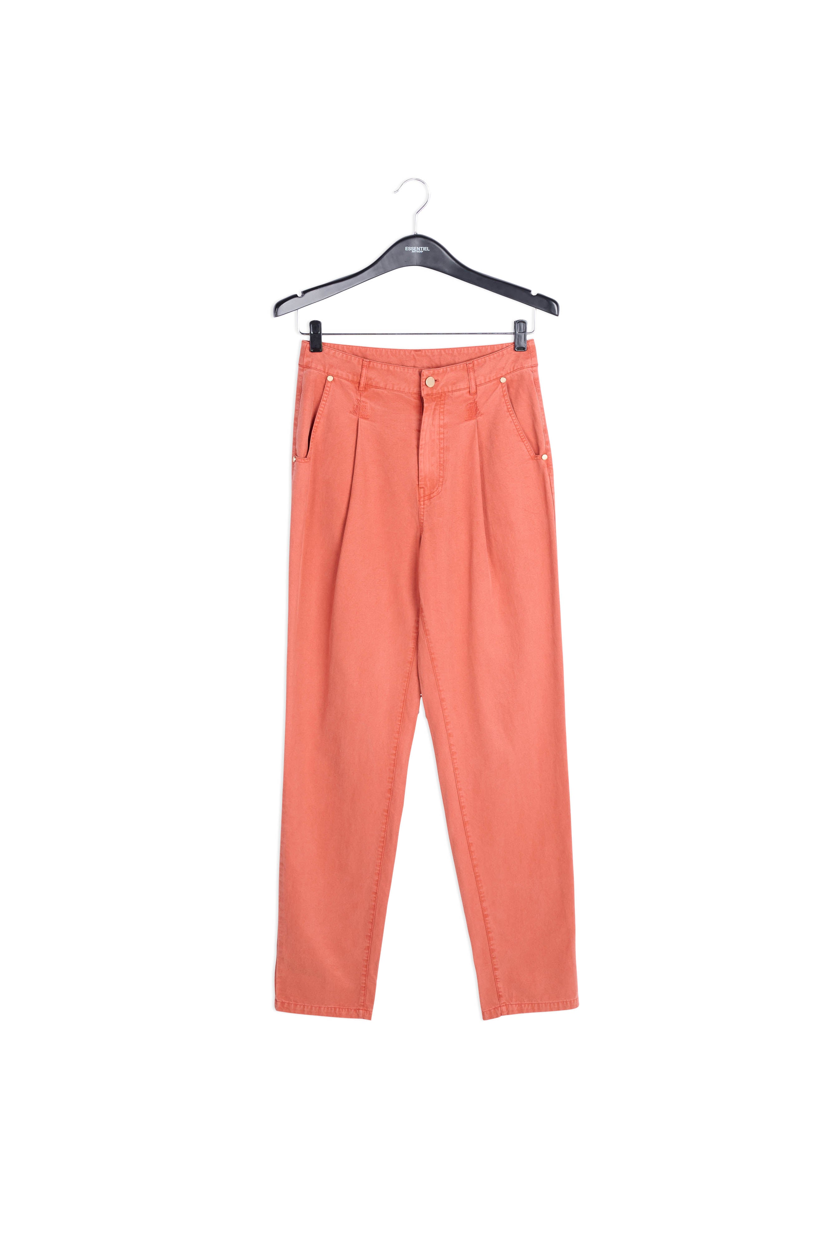 Jean fuselé orange foncé à taille haute RE—SSENTIEL | Essentiel second hand