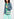 Large check blue print blouse with contrasting stripe Faume - seconde main