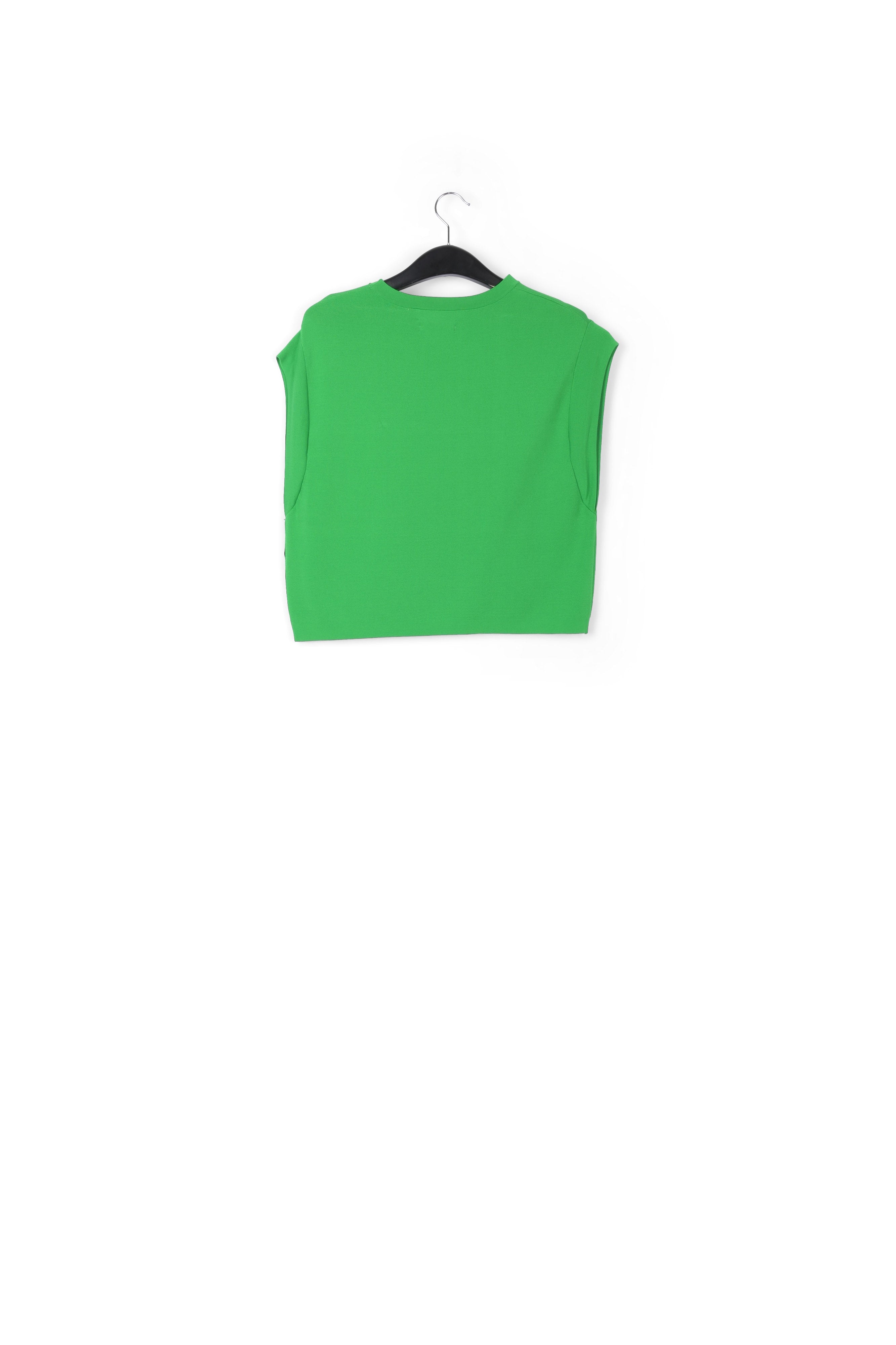 Green sleeveless knitted sweater RE—SSENTIEL | Essentiel second hand