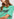 Green and white striped t-shirt with future print Faume - seconde main