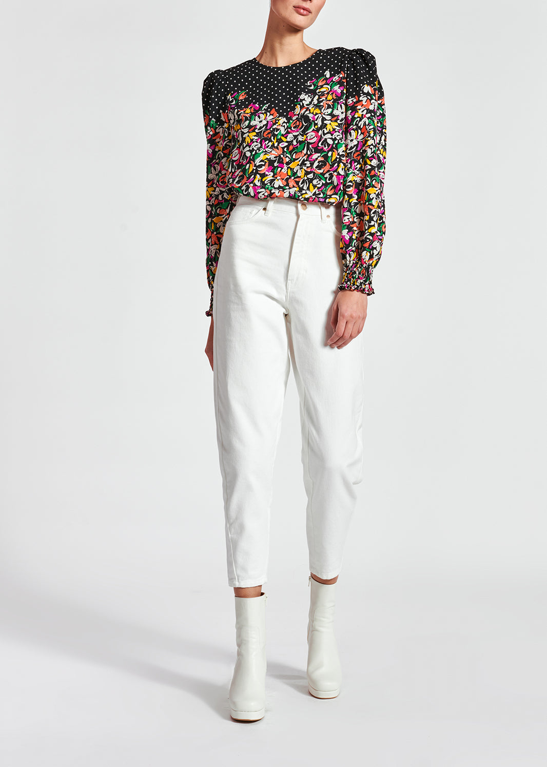 Top à  imprimés fleurs et pois RE—SSENTIEL | Essentiel second hand