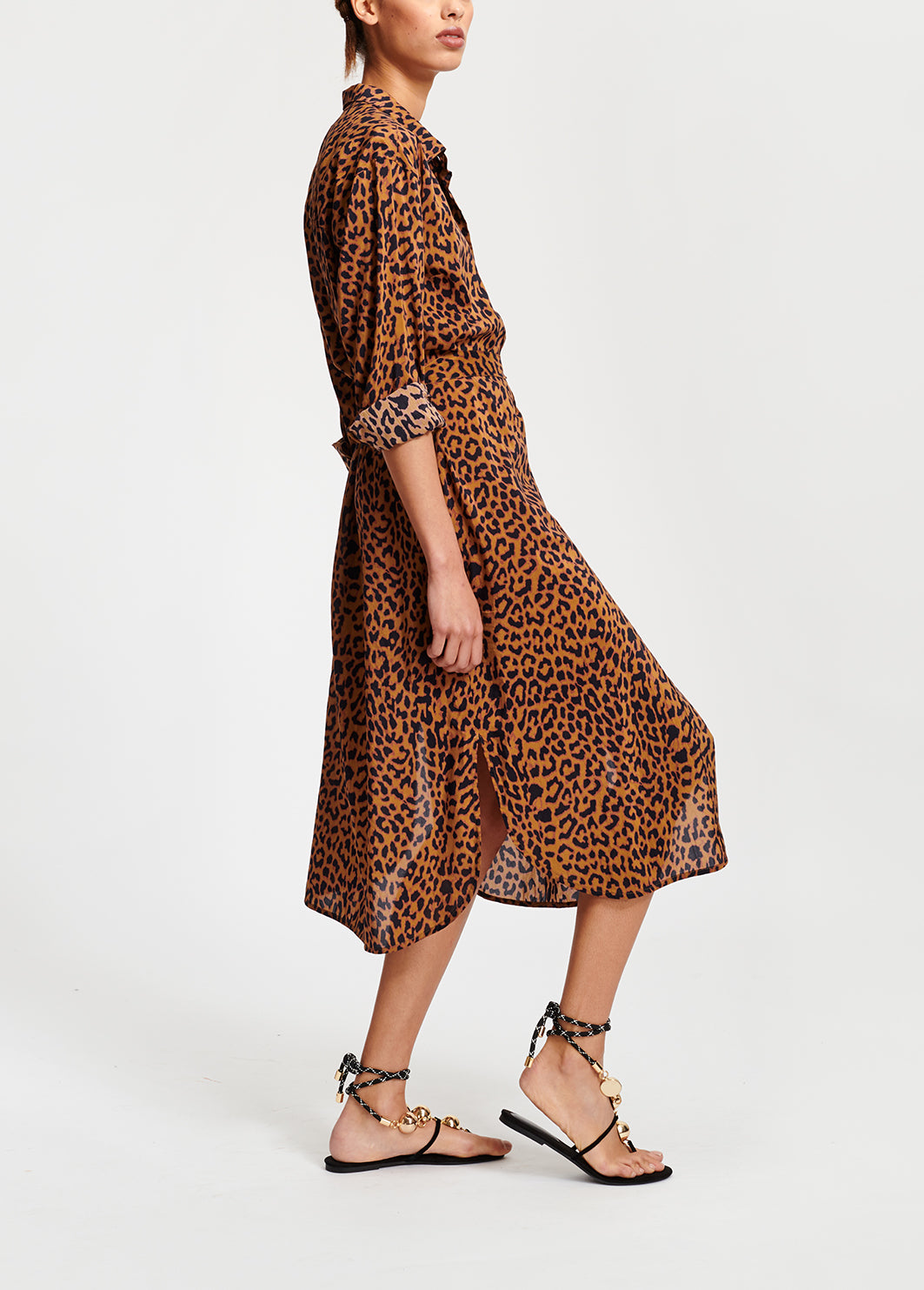 Leopard print shirt dress RE—SSENTIEL | Essentiel second hand