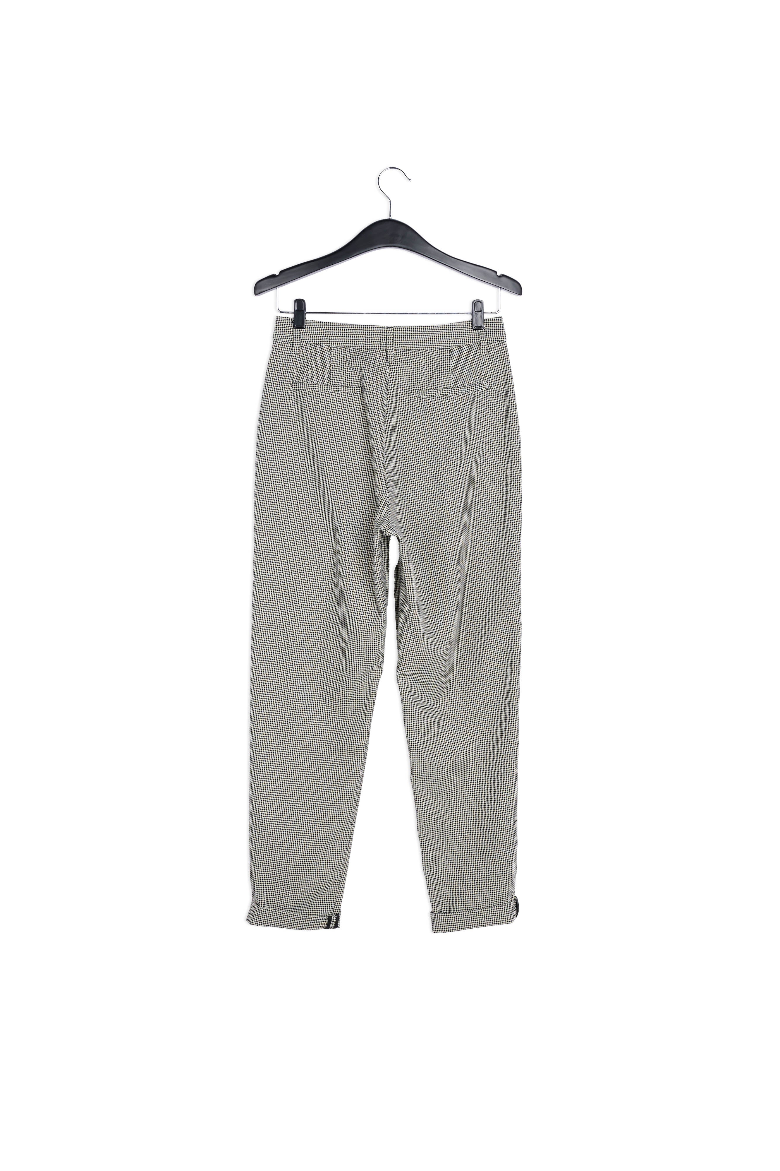 Pantalon pied-de-poule ample à taille haute RE—SSENTIEL | Essentiel second hand